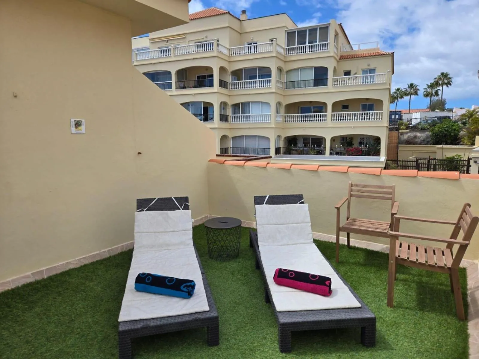 Balcony/Terrace in Sea & Green Golf View Duplex Heated POOL