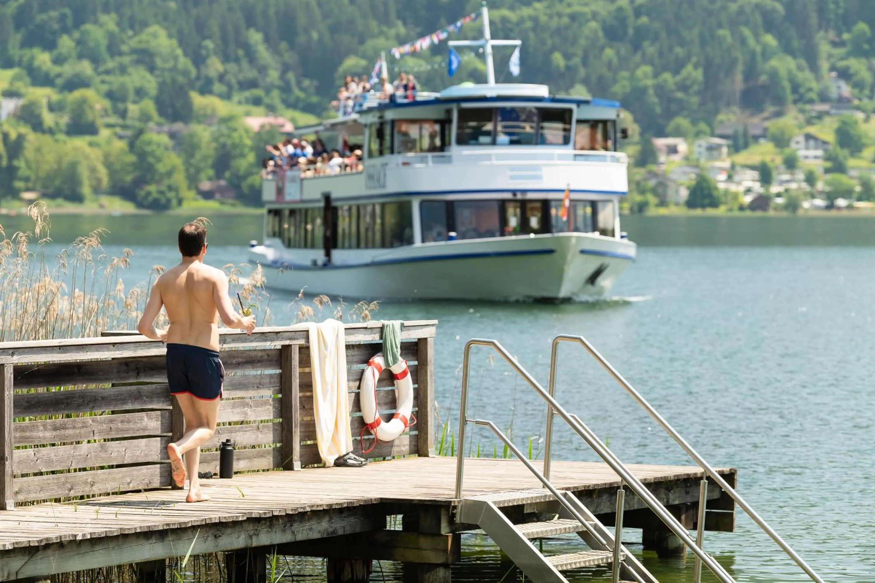 Lake view in Seehotel Urban