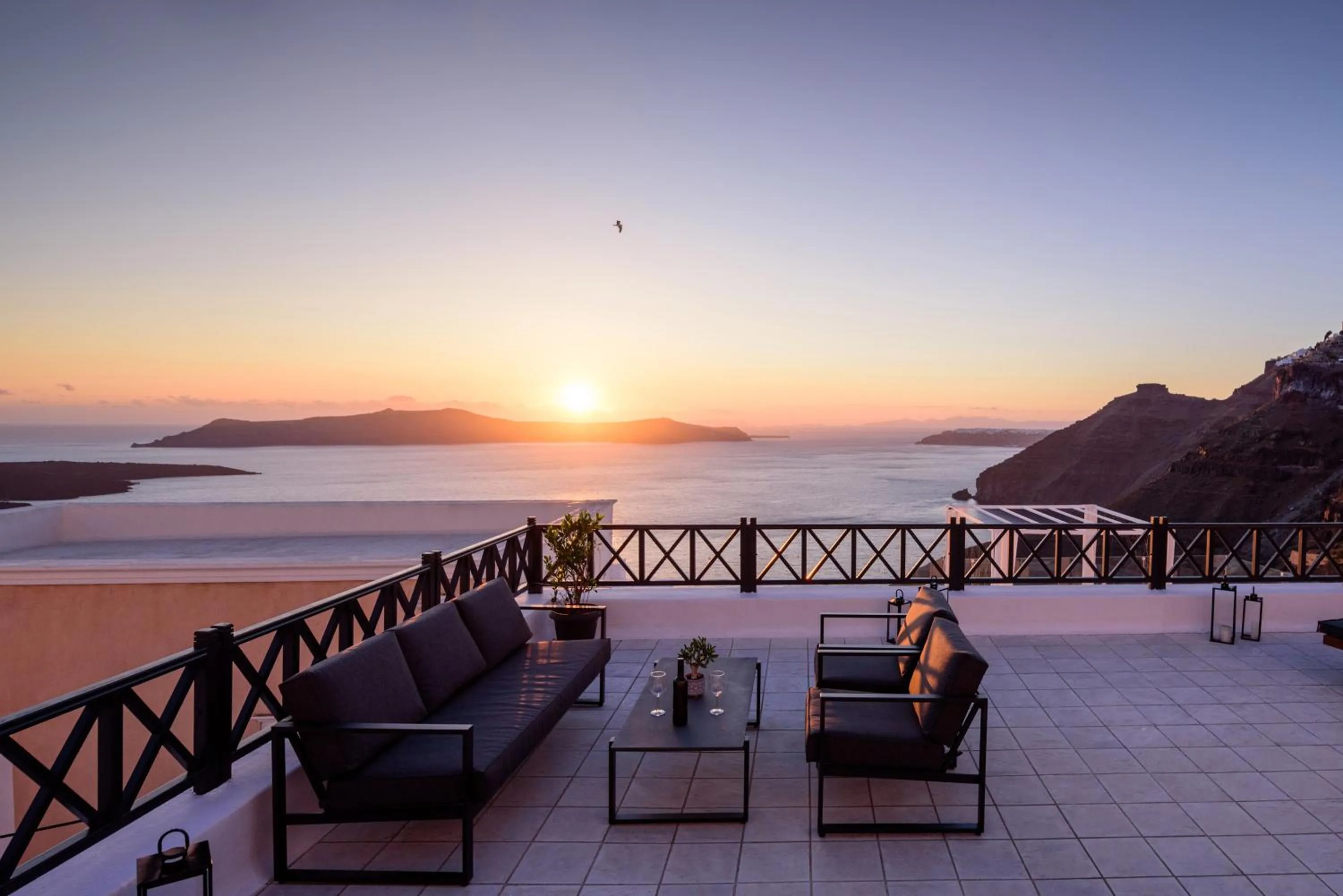Balcony/Terrace in Firalia, Casa in Rock Suites