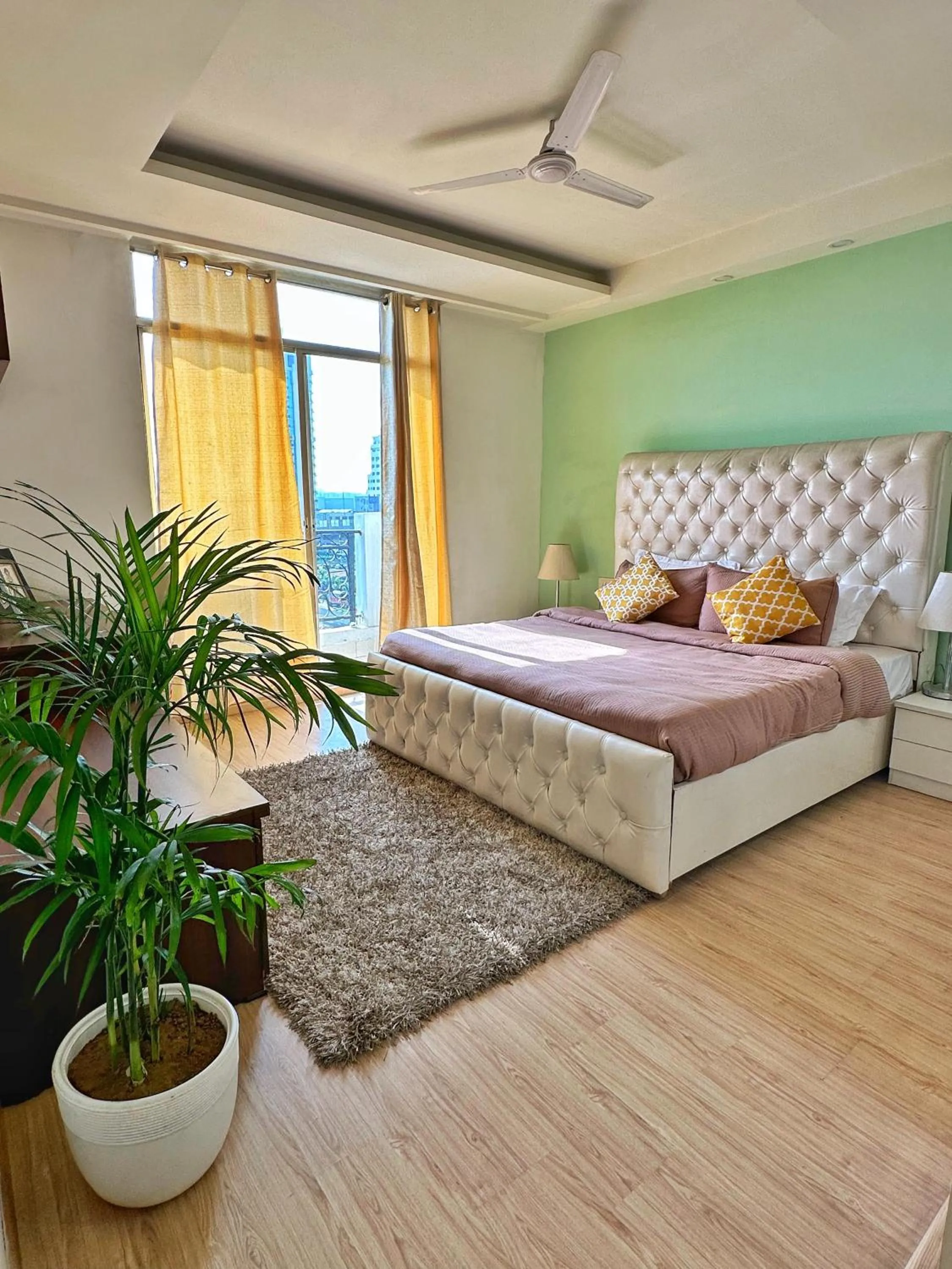 Bed in Flamingo Hotel Sector 67 I Studio Rooms I Gurgaon