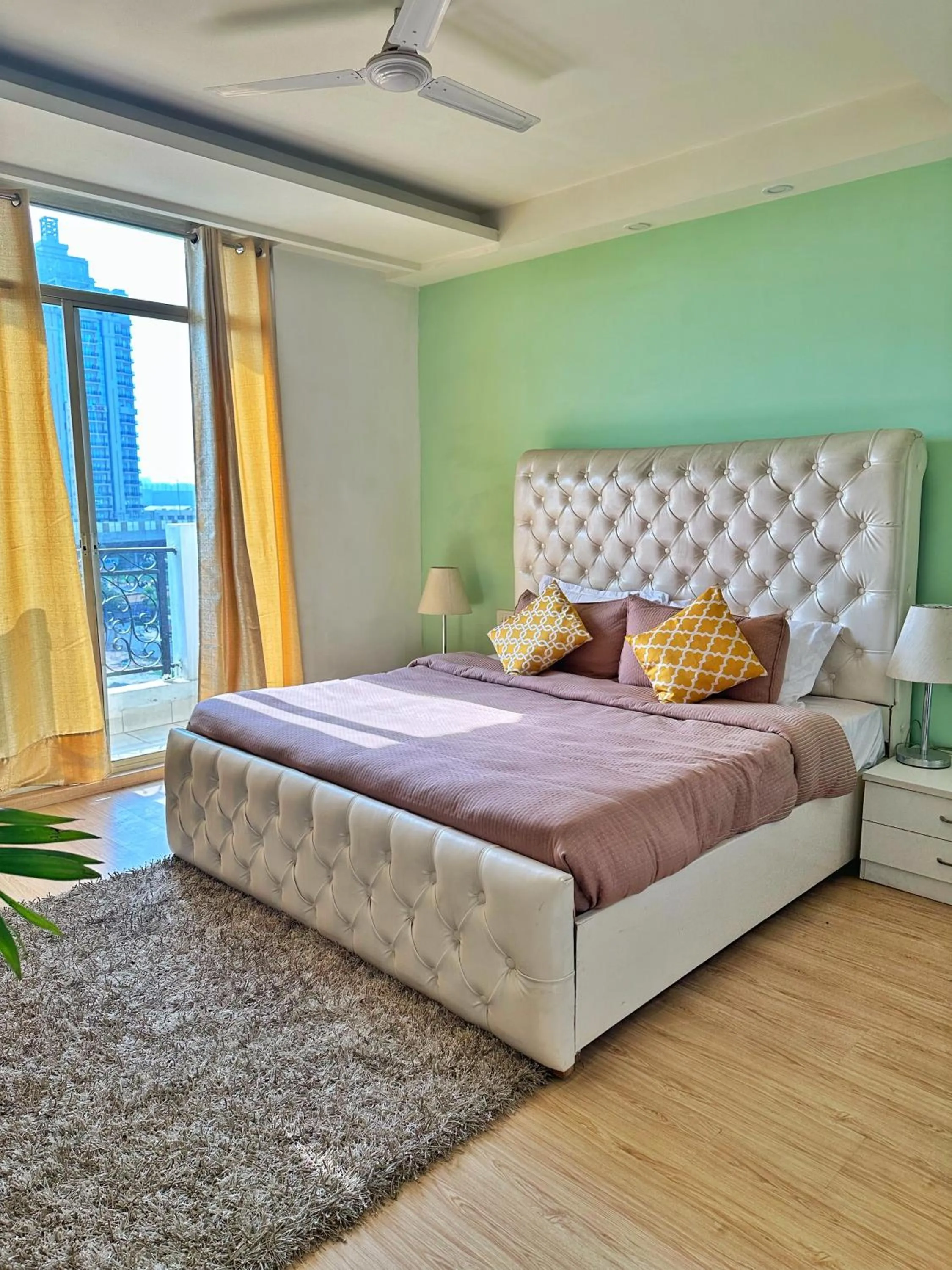 Bed in Flamingo Hotel Sector 67 I Studio Rooms I Gurgaon