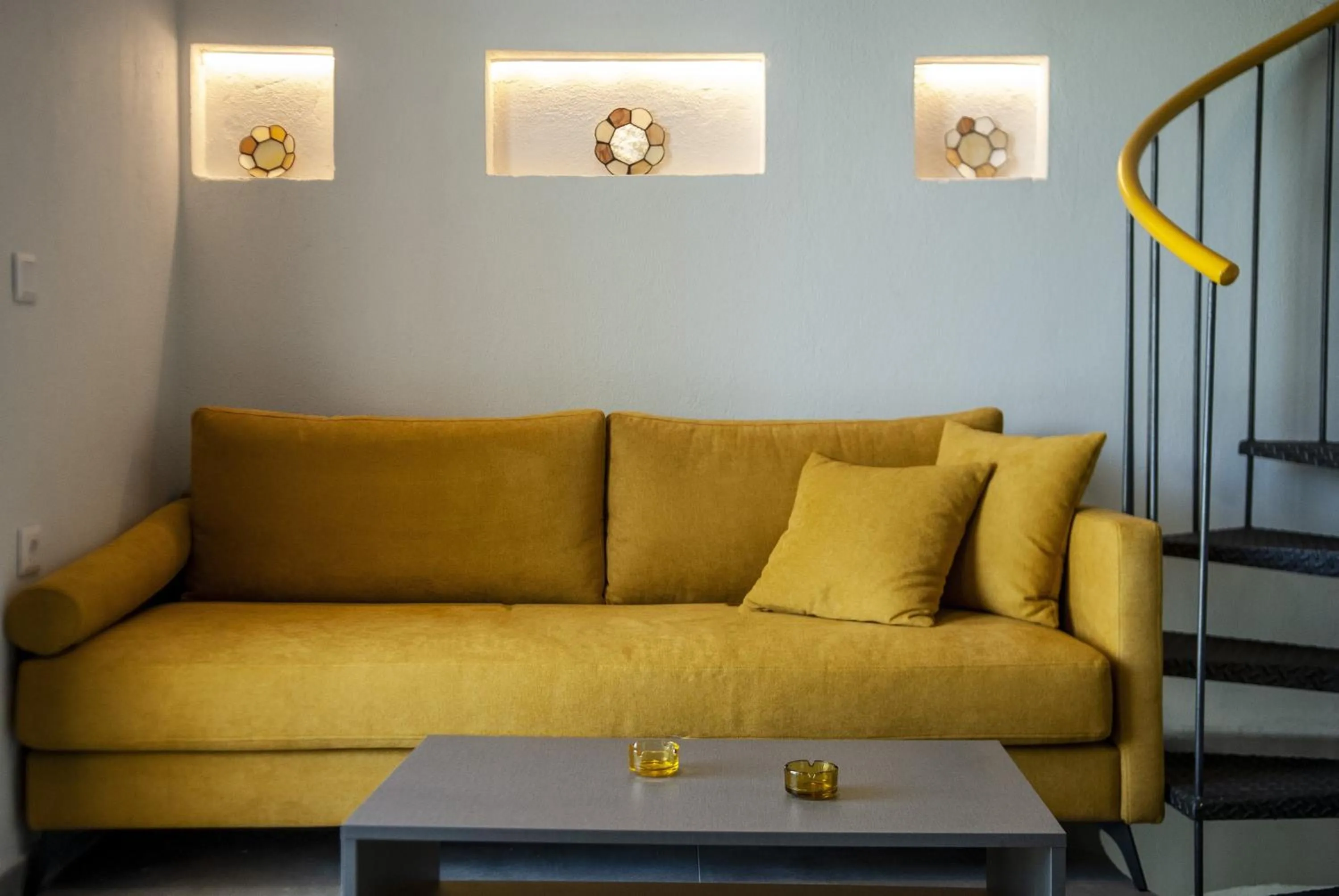 Seating area in Aurora Suites