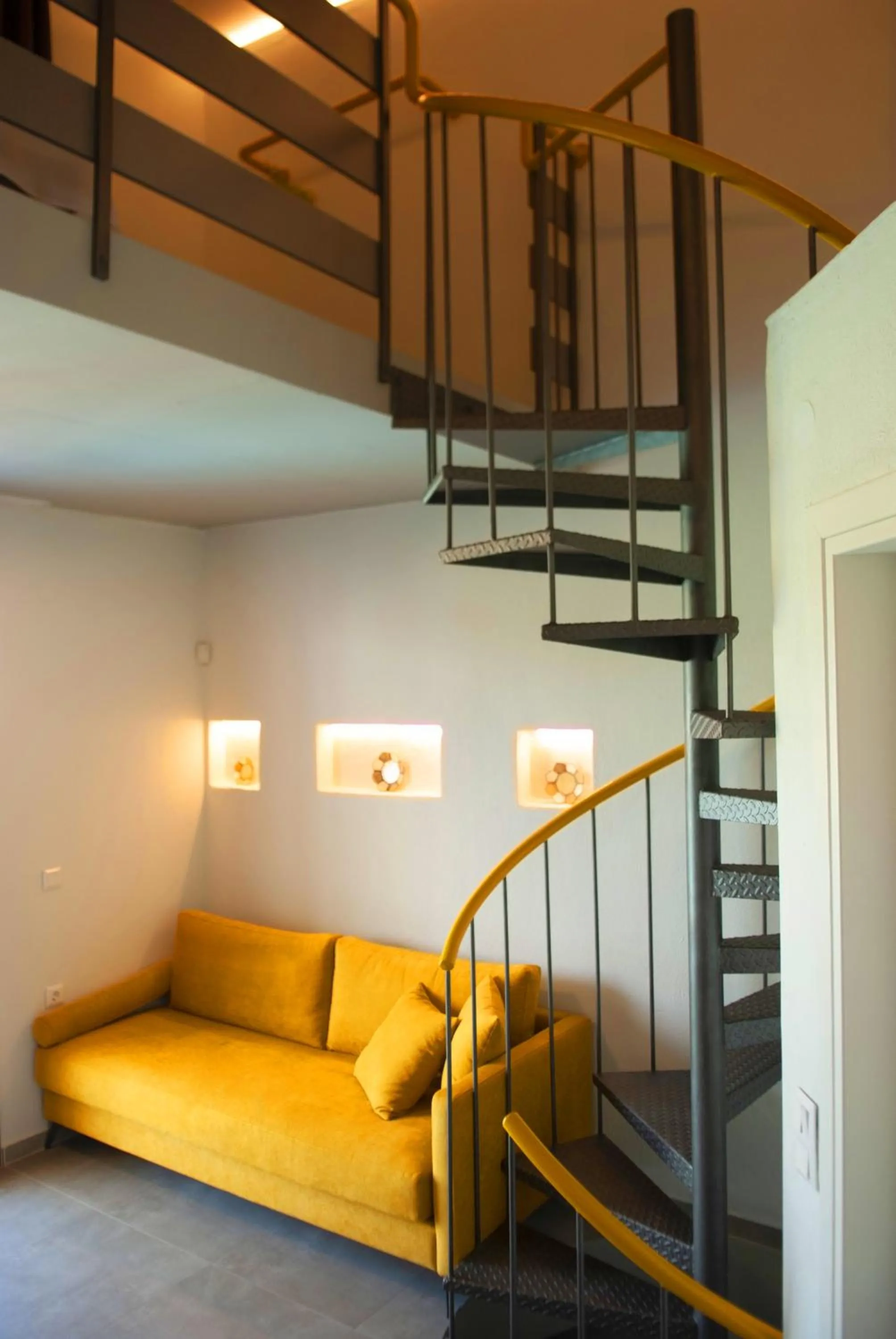 Seating area in Aurora Suites