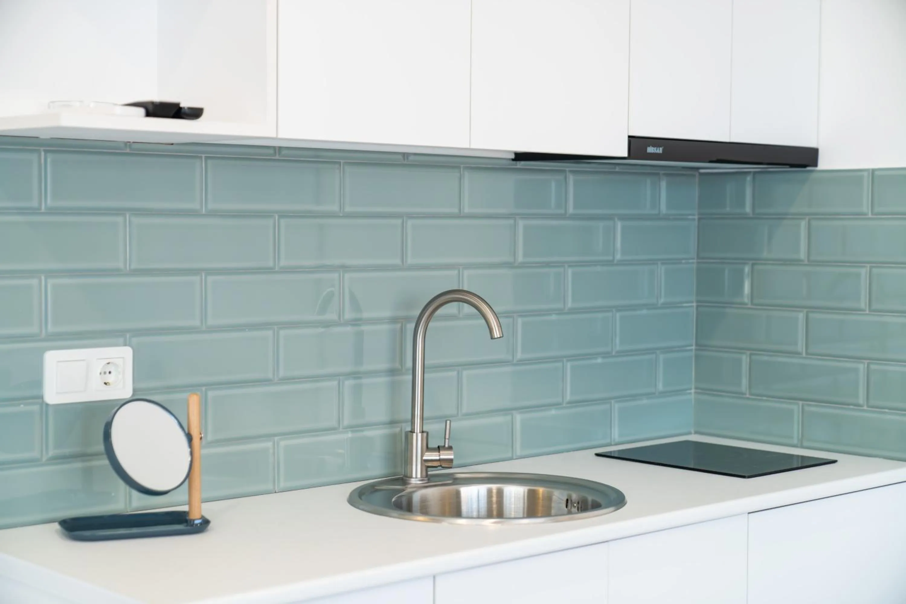 Kitchen or kitchenette in Green Side Apart Hotel