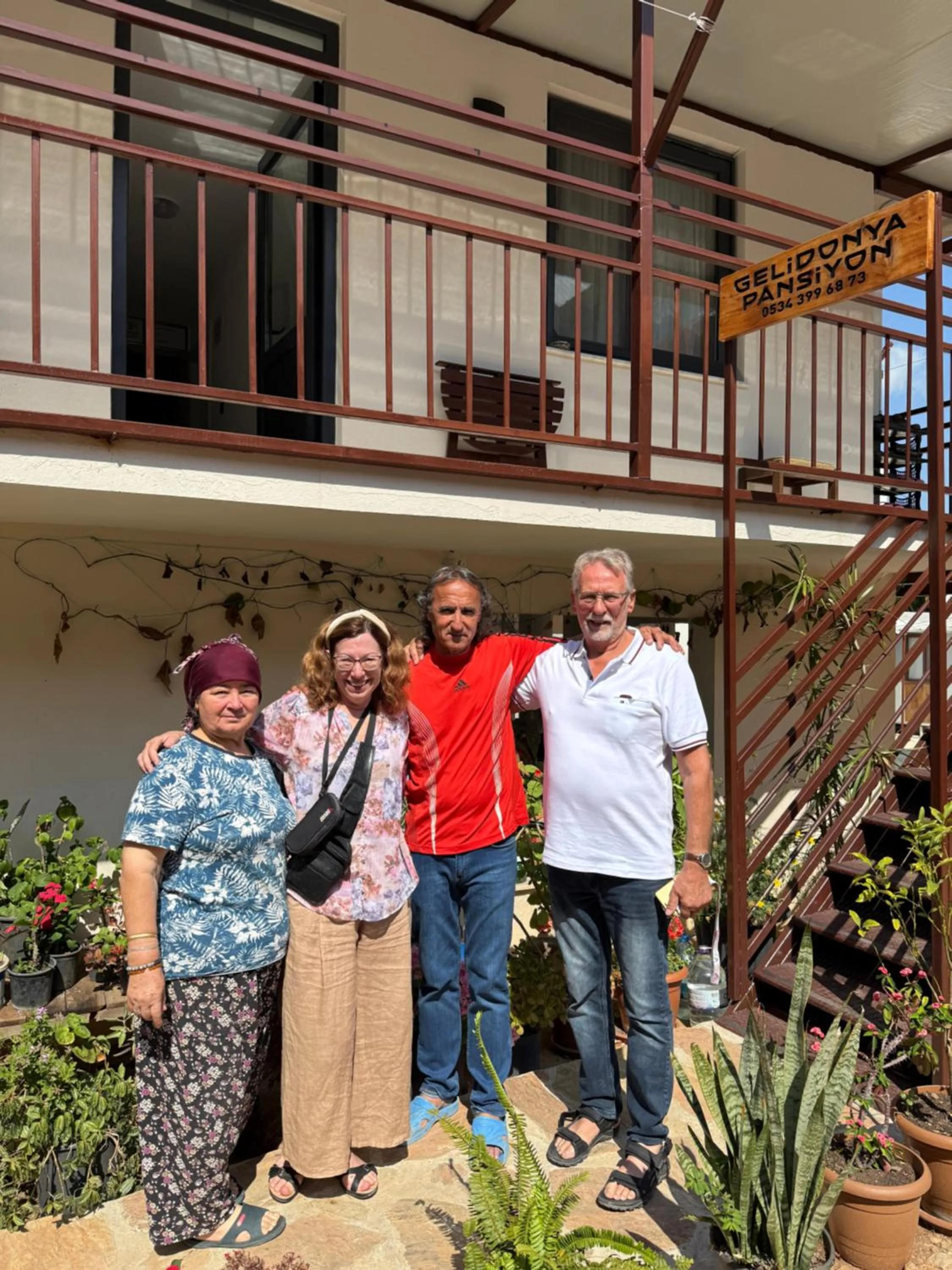group of guests in Gelidonya Pansiyon