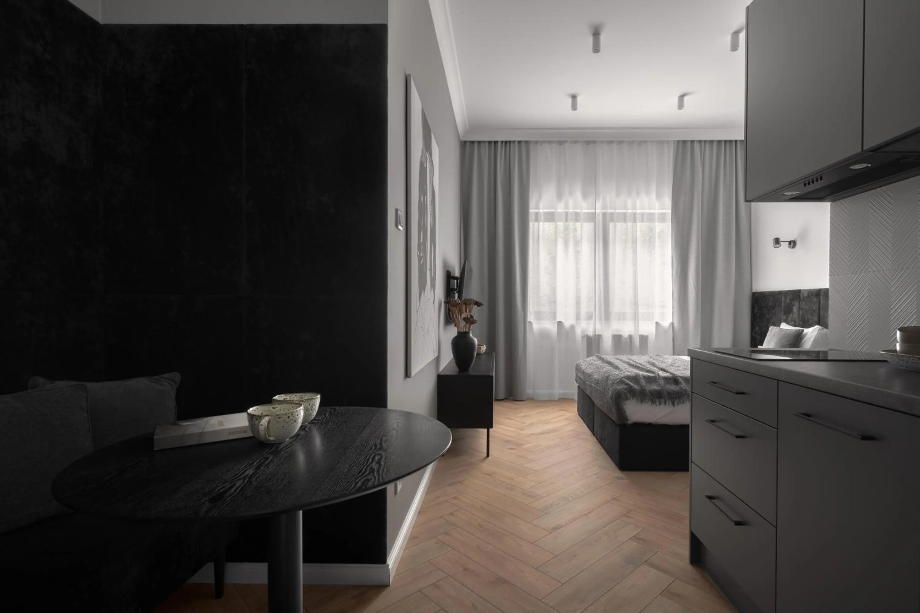 Bed in APARTIO ROOMS Gliwice