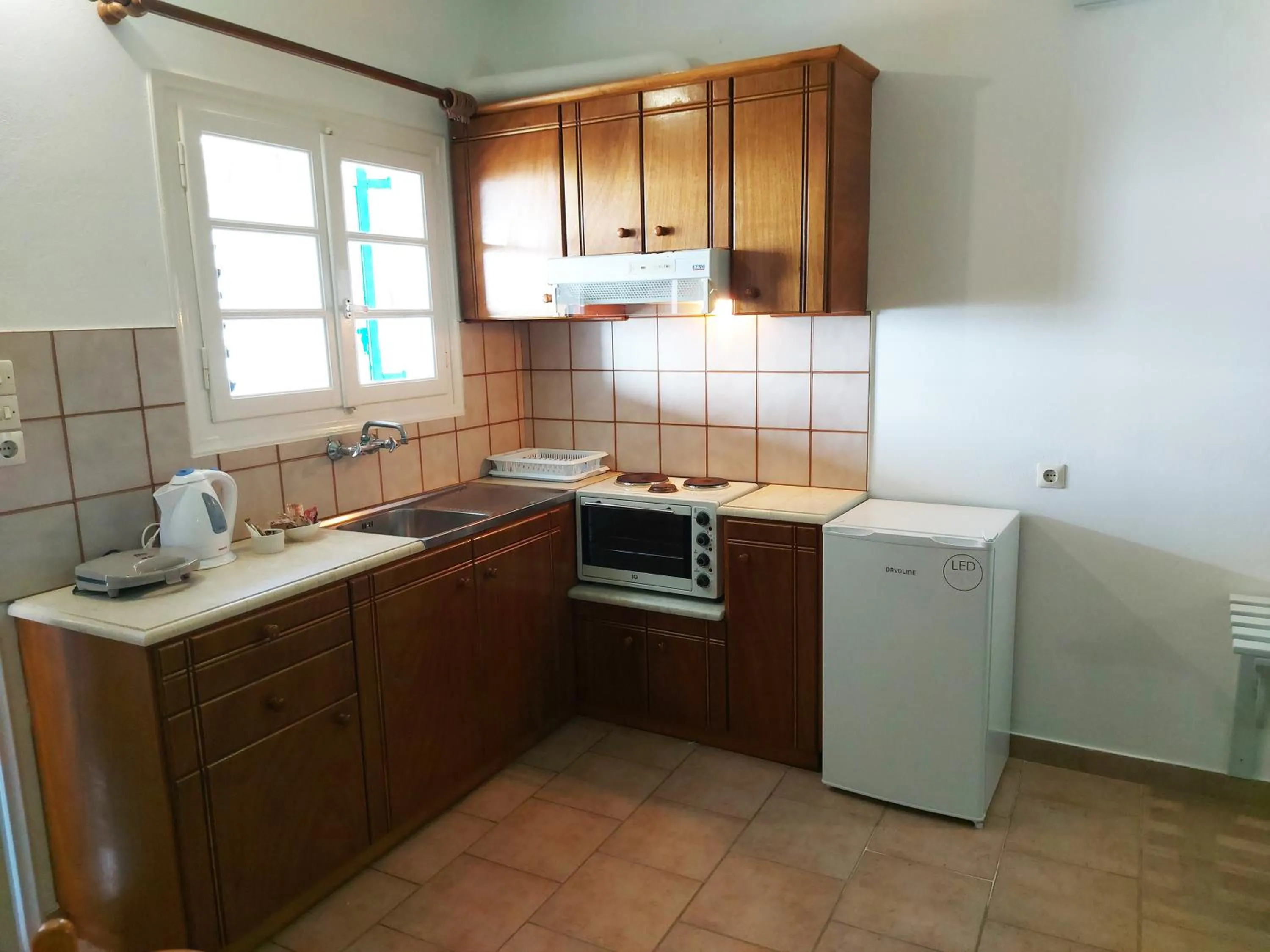 Kitchen or kitchenette in Aigaio View Studios & Rooms