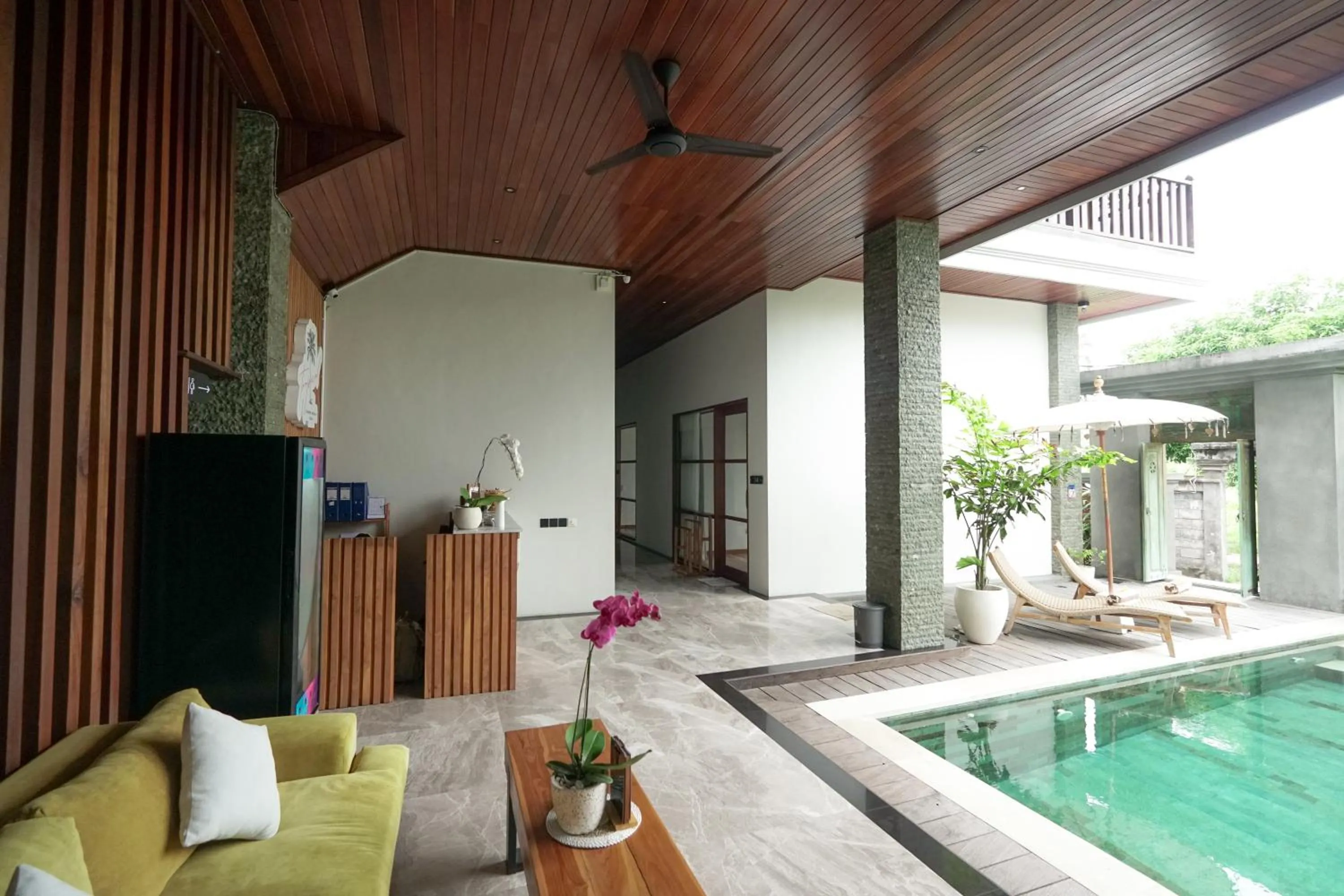Seating area in Tropical Beach House Bali