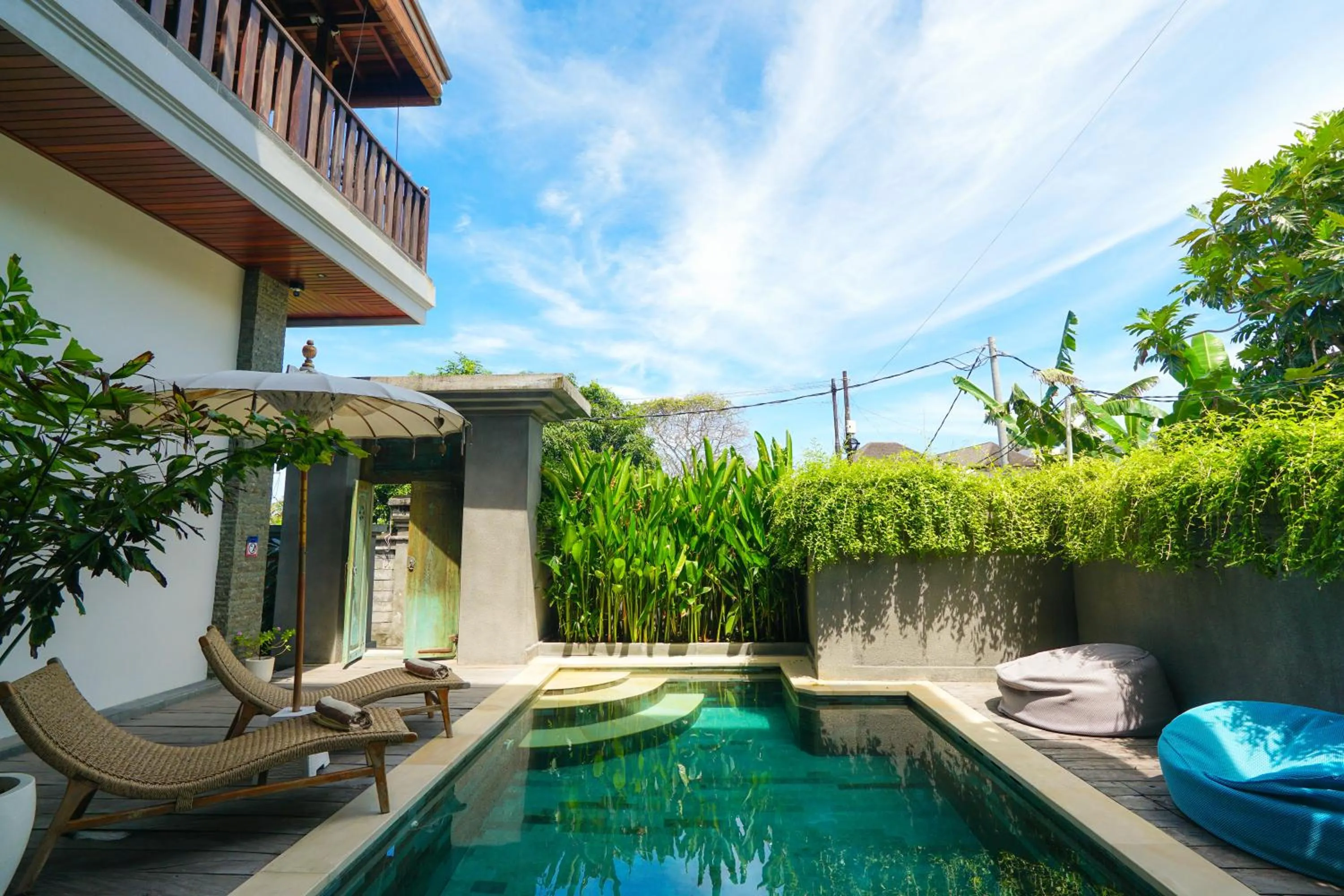 Pool view in Tropical Beach House Bali