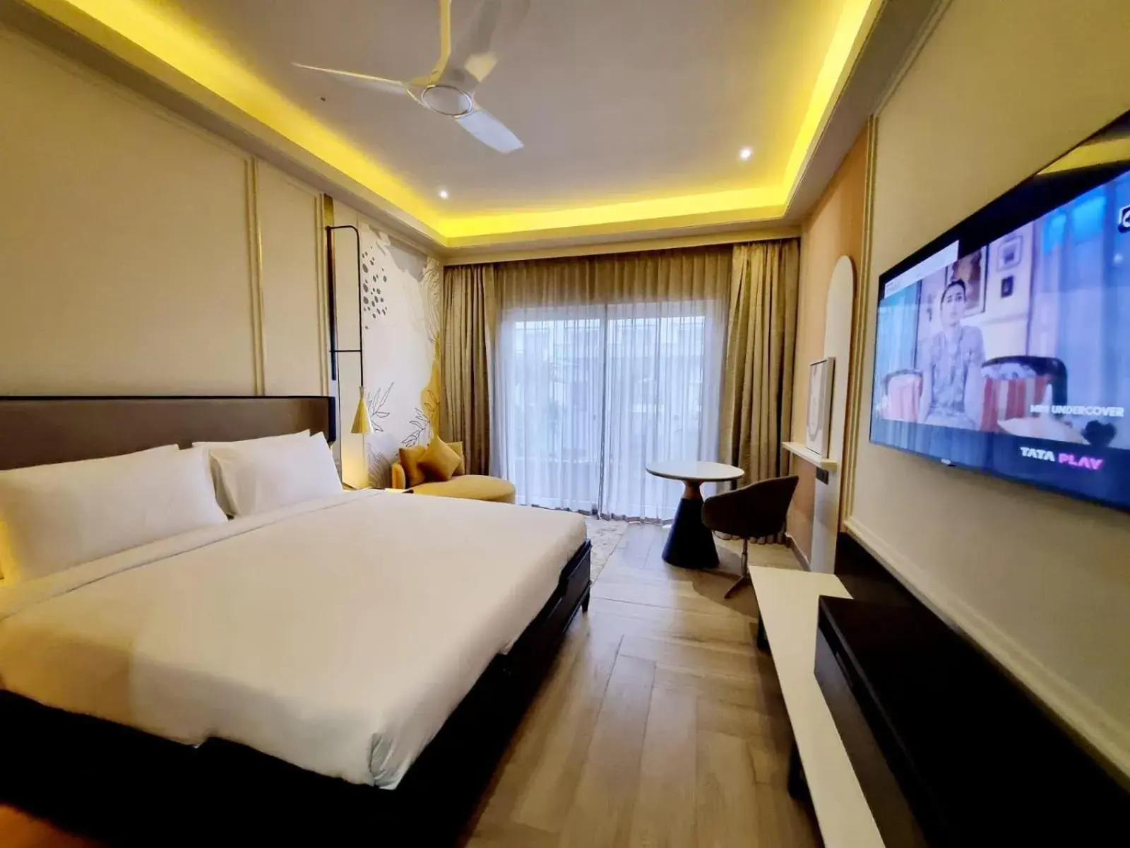 Bed in Pramod Lands End Resort, a member of Radisson Individuals Bed in Pramod Lands End Resort, a member of Radisson Individuals