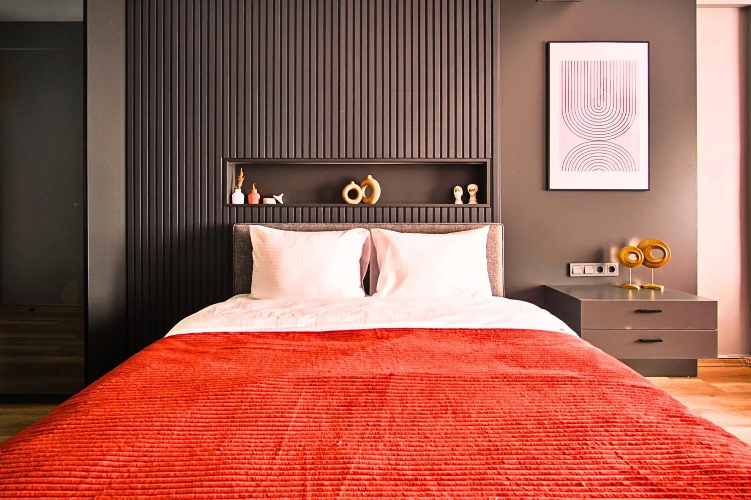 Bed in TAKS-INN Hotel