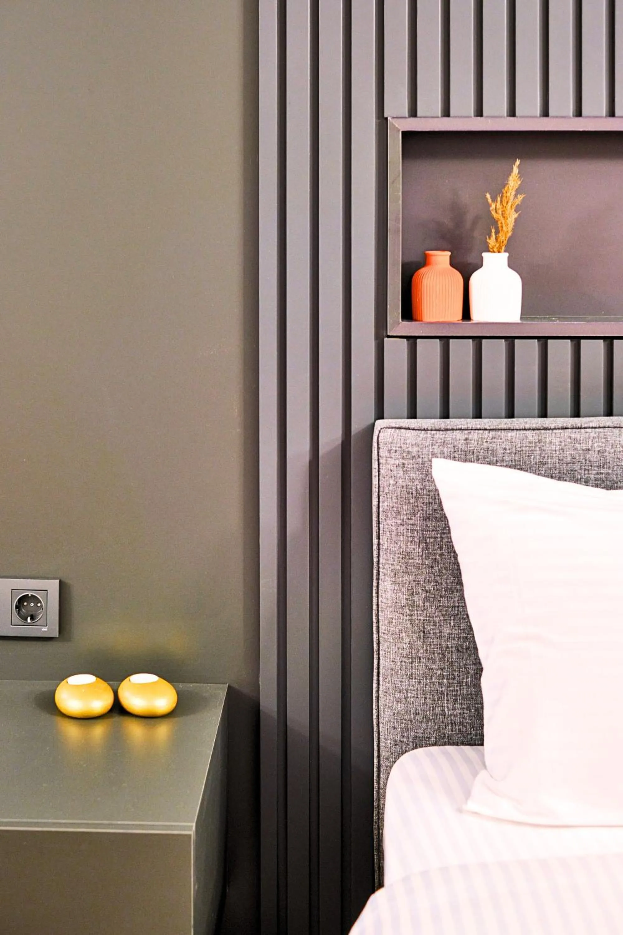 Decorative detail, Bed in TAKS-INN Hotel