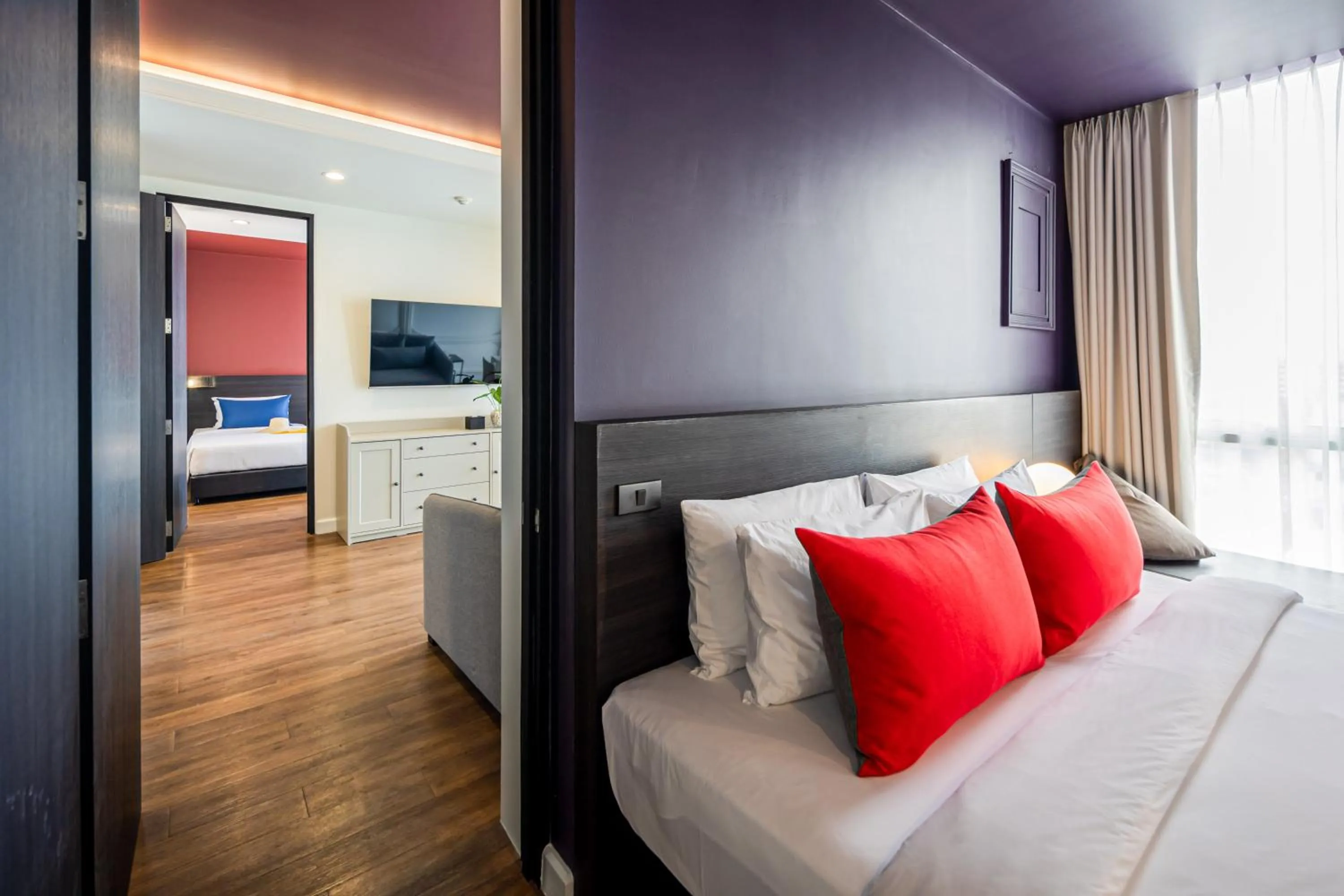 Bedroom, Bed in Blue Hippo Hotel