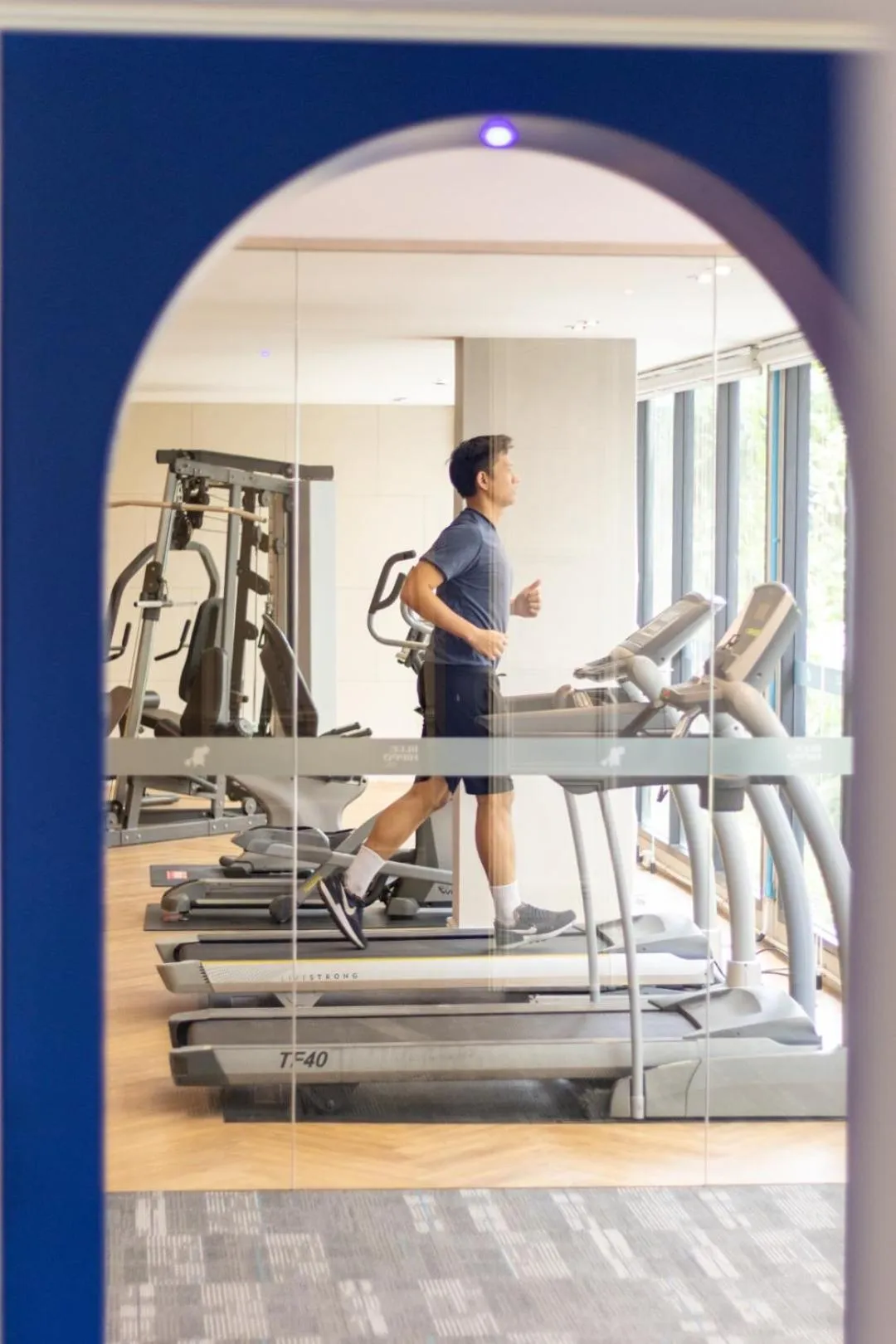 Fitness centre/facilities in Blue Hippo Hotel