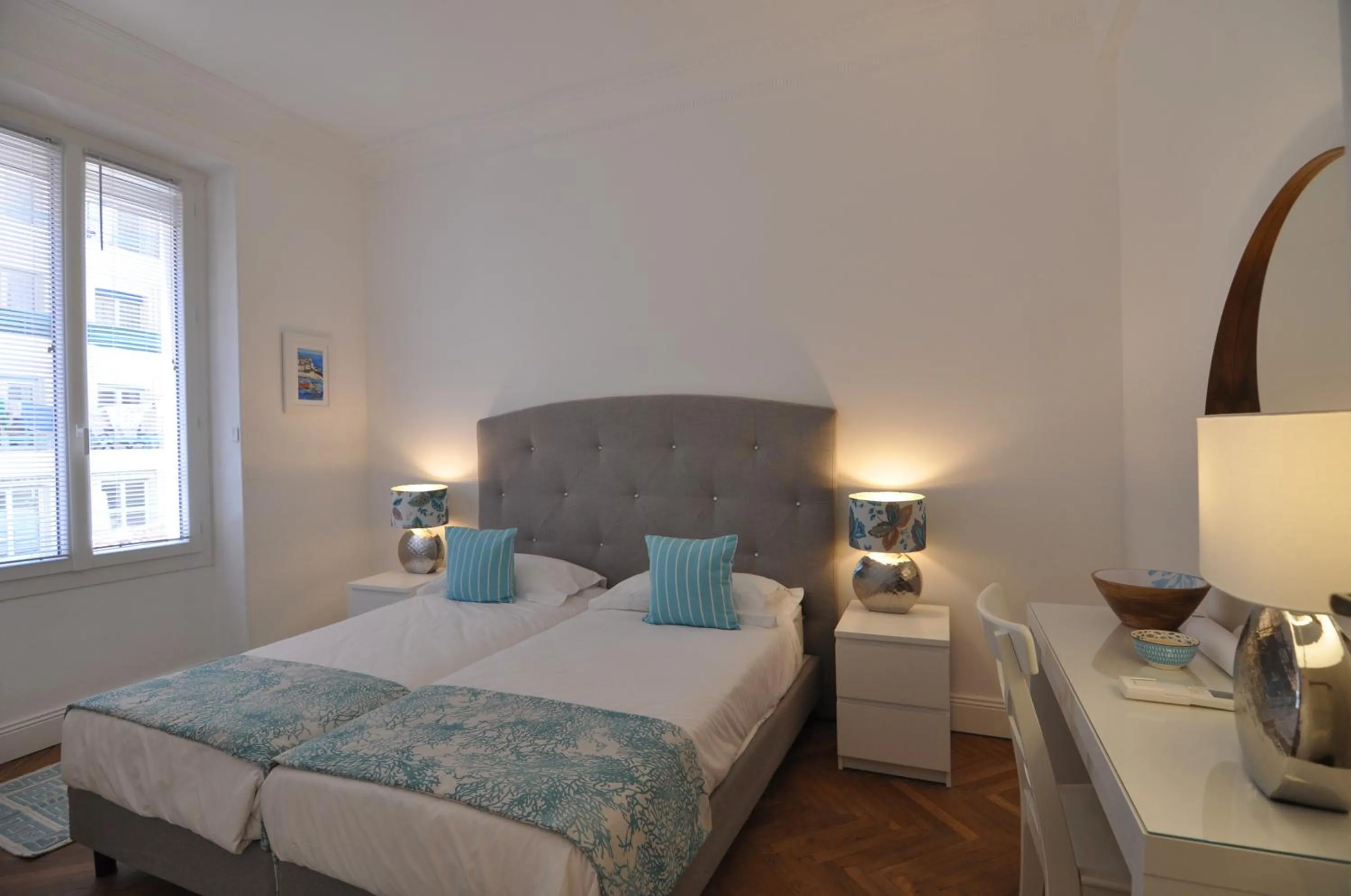 Bed in Palais Albert -2-Bedroom Apartment -Ponteil Beach -StayInAntibes