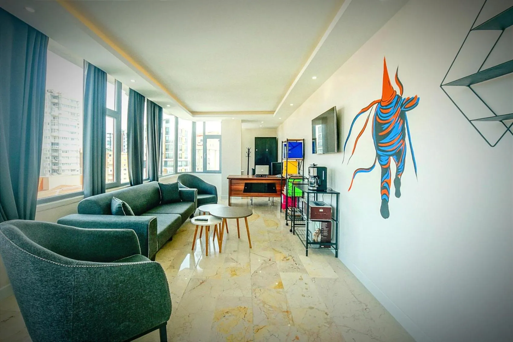 Communal lounge/ TV room in Manu Startup House