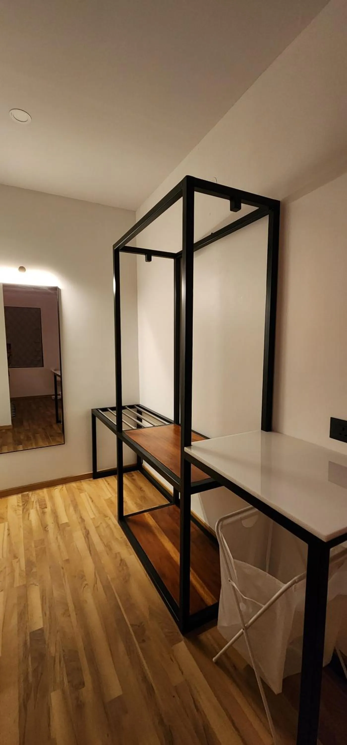 wardrobe, Bed in Bendheka - Cliff Front Cottages Coorg