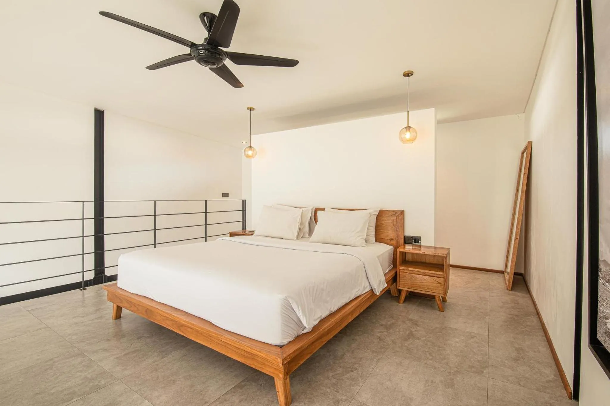 Bed in Contemporary Duplex 200m to Canggu Beachfront