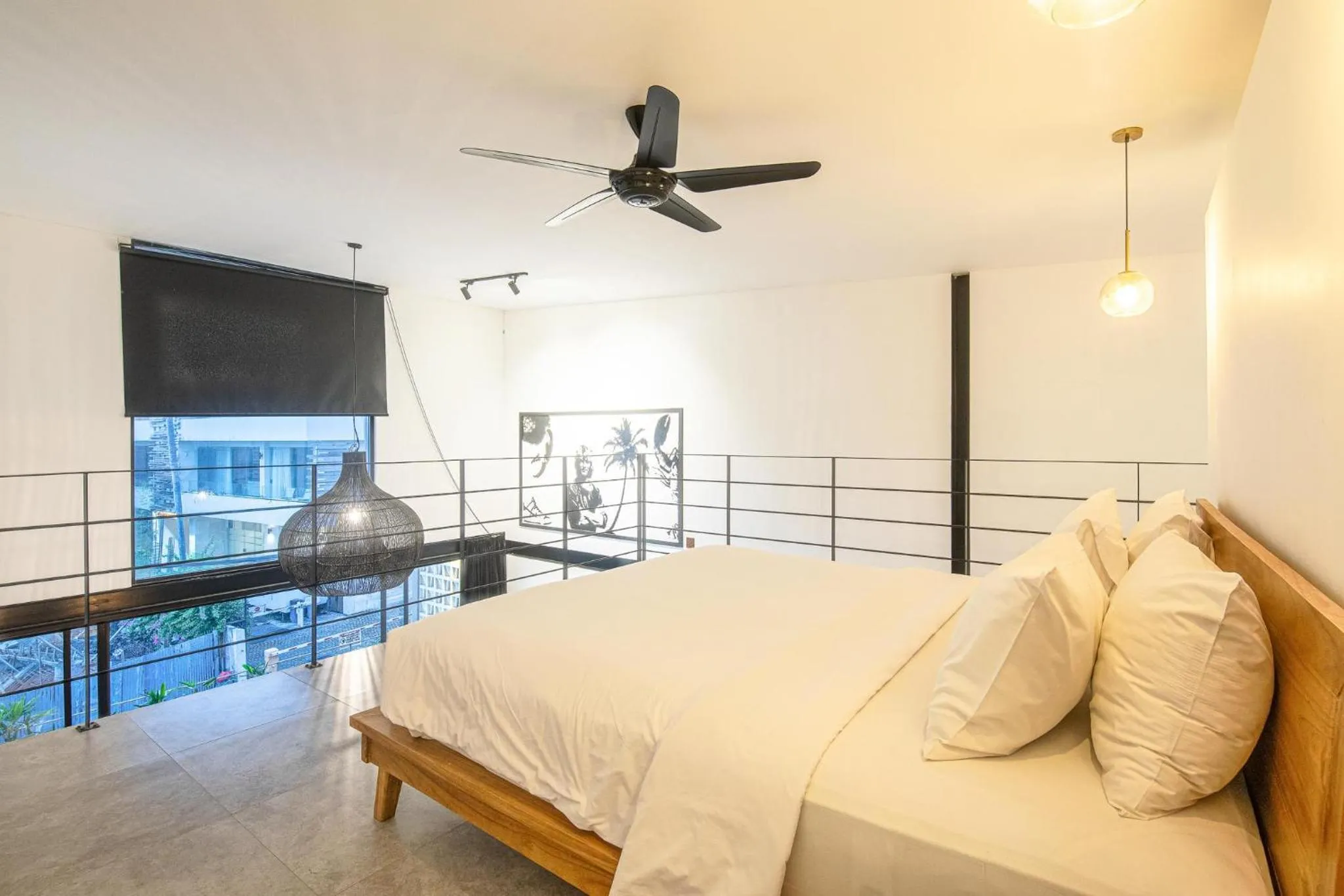 Bed in Contemporary Duplex 200m to Canggu Beachfront