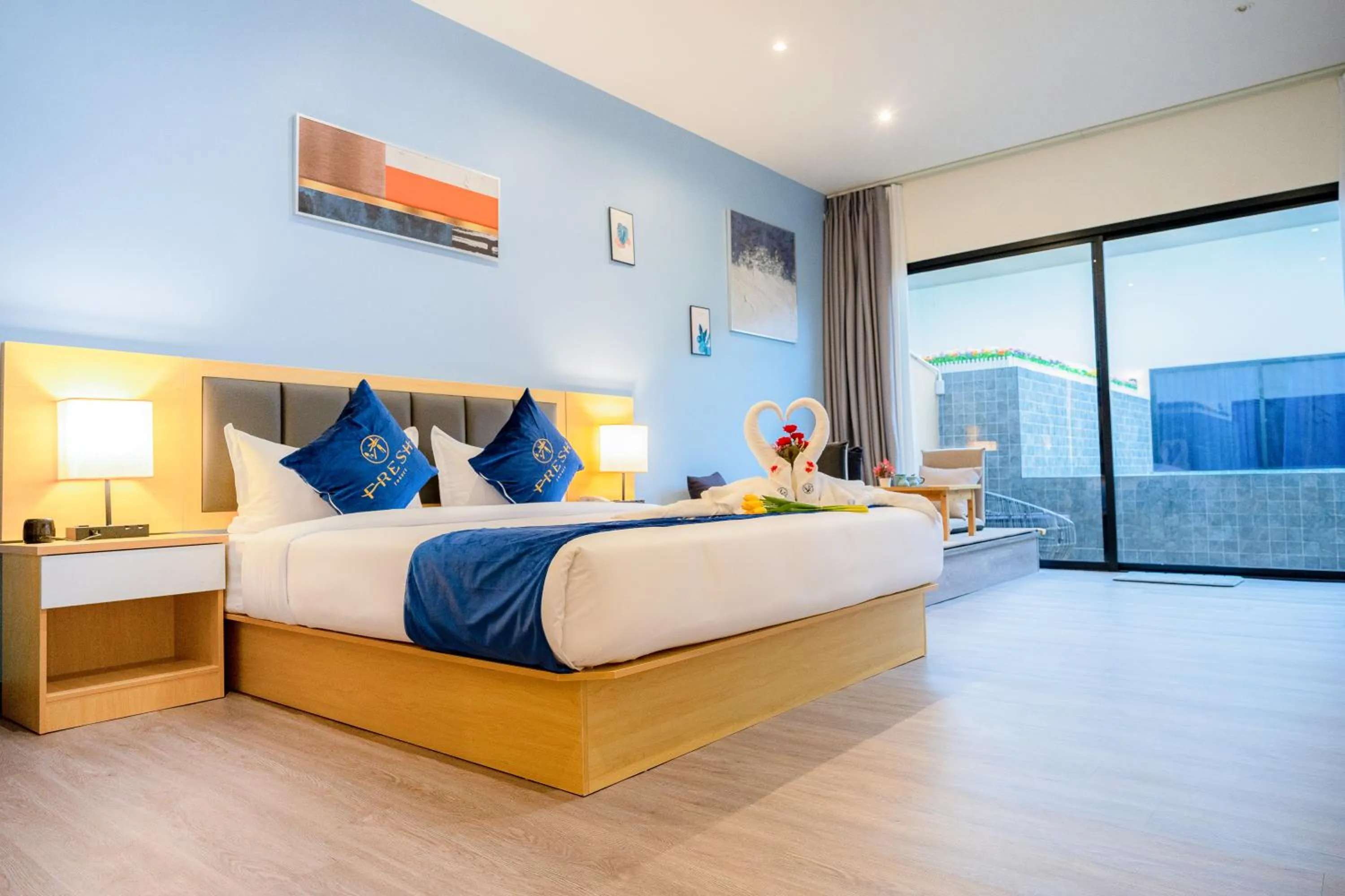 Bedroom, Bed in Fresh Resort Pattaya