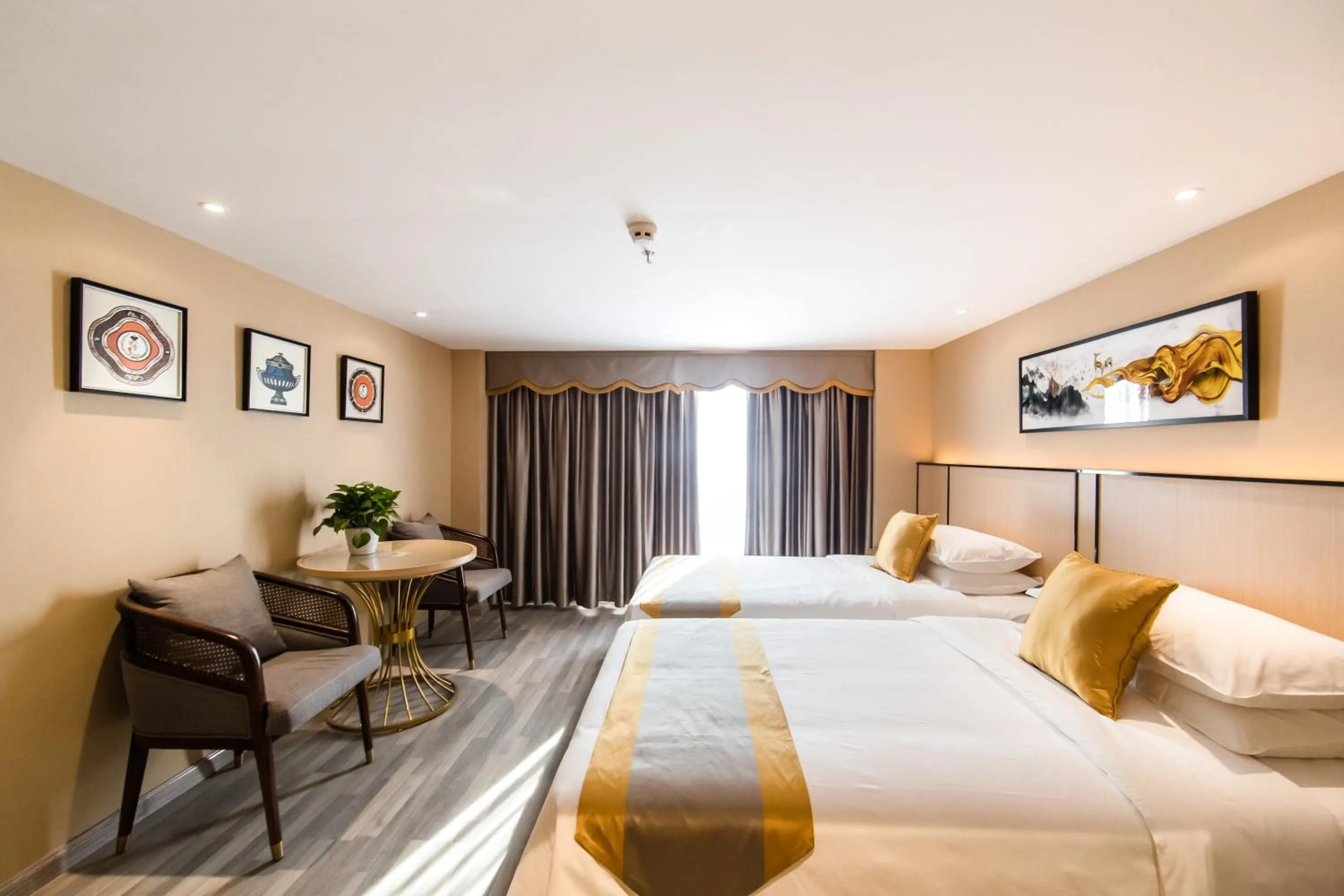 Bed in Hilmanhomeful Hotel - Caijia Subway Station