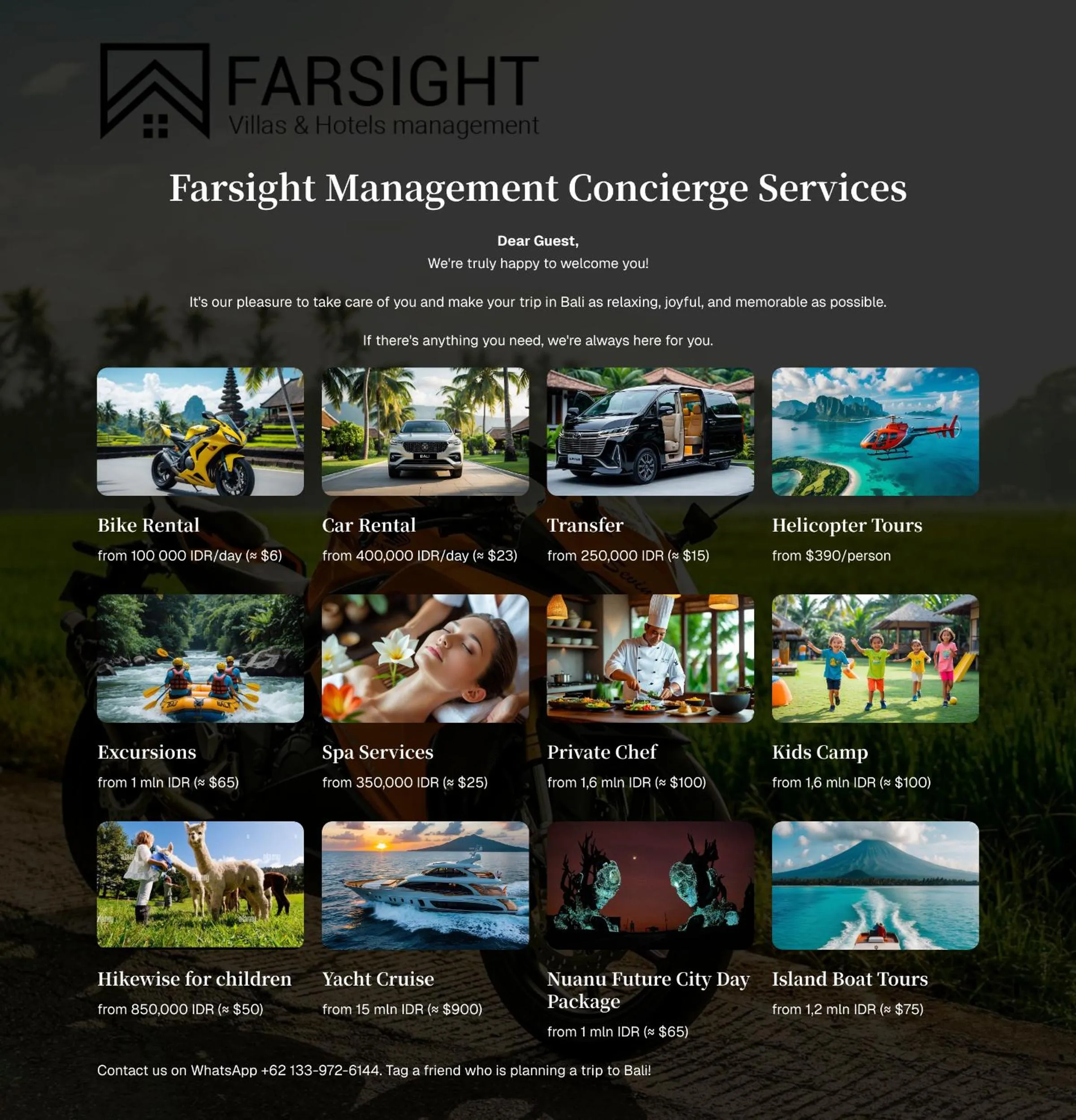 concierge in Surya Villa Manggis