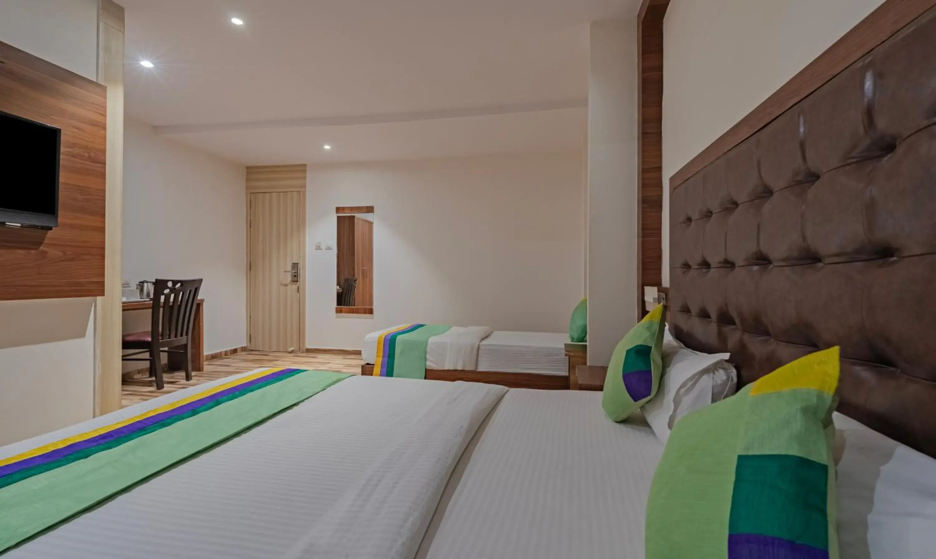 TV and multimedia, Bed in Treebo Seven Olives TV and multimedia, Bed in Treebo Seven Olives