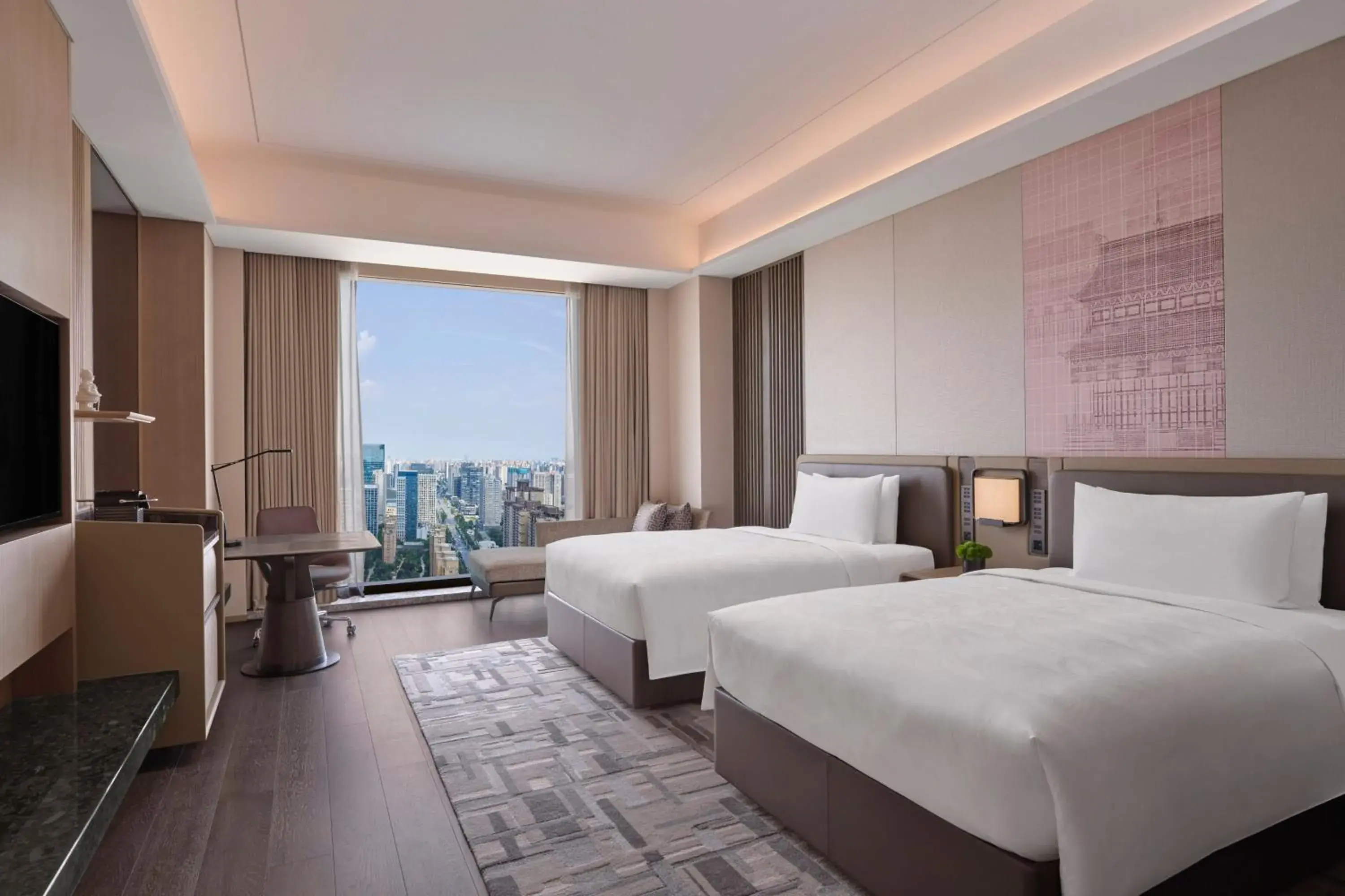 Executive Room, Guest Room, 2 Double in JW Marriott Hotel Xi'an Executive Room, Guest Room, 2 Double in JW Marriott Hotel Xi'an