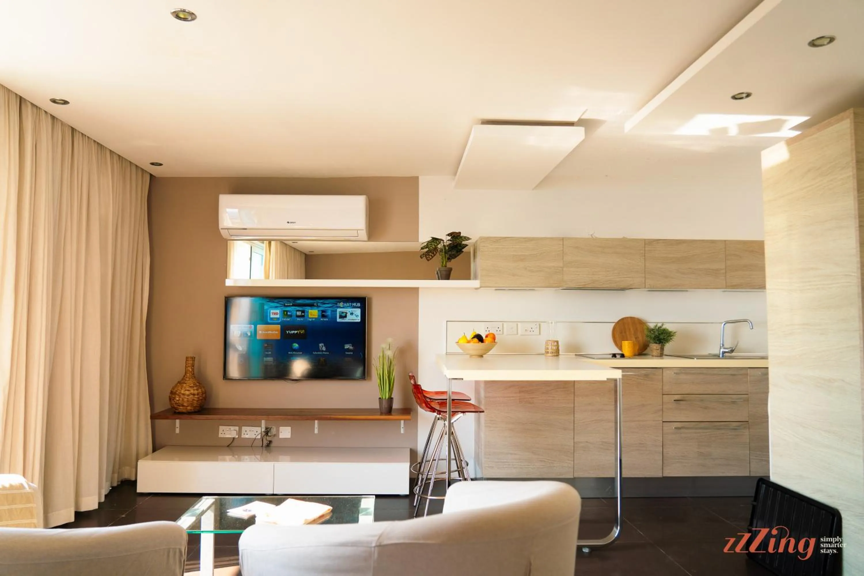 TV and multimedia in Seafront Studio with Stunning Terrace - Sliema, Malta