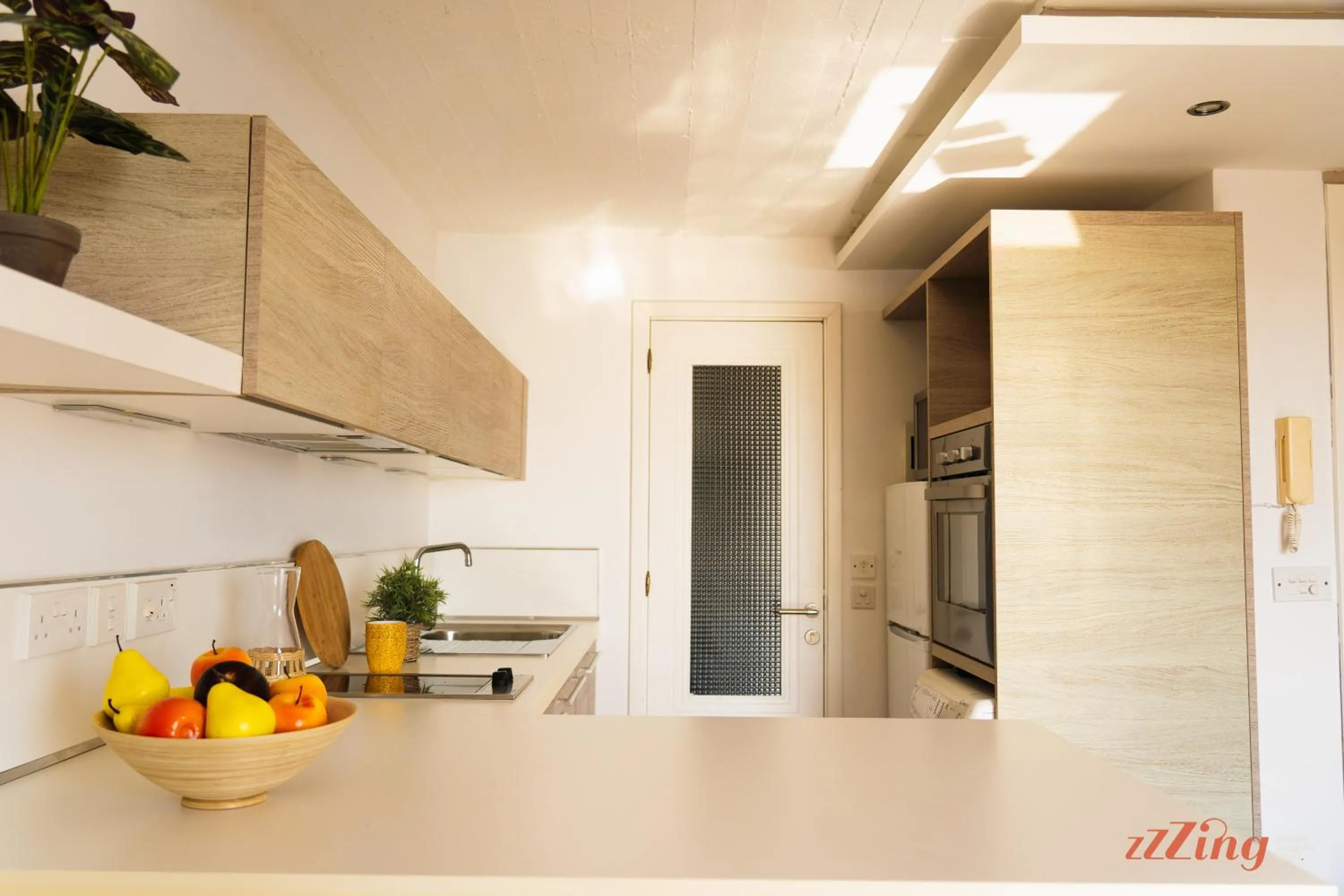 Kitchen or kitchenette in Seafront Studio with Stunning Terrace - Sliema, Malta