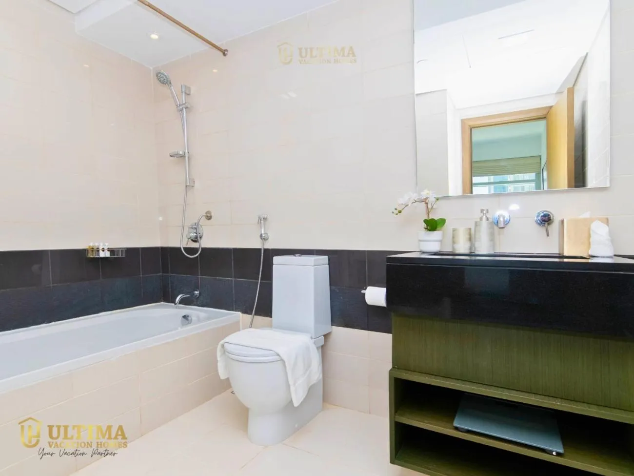 Bathroom in Close to Dubai Mall -Dazzling 1BR in Loft West