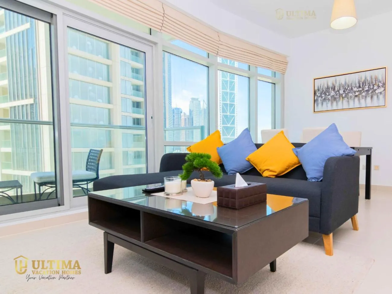Living room in Close to Dubai Mall -Dazzling 1BR in Loft West
