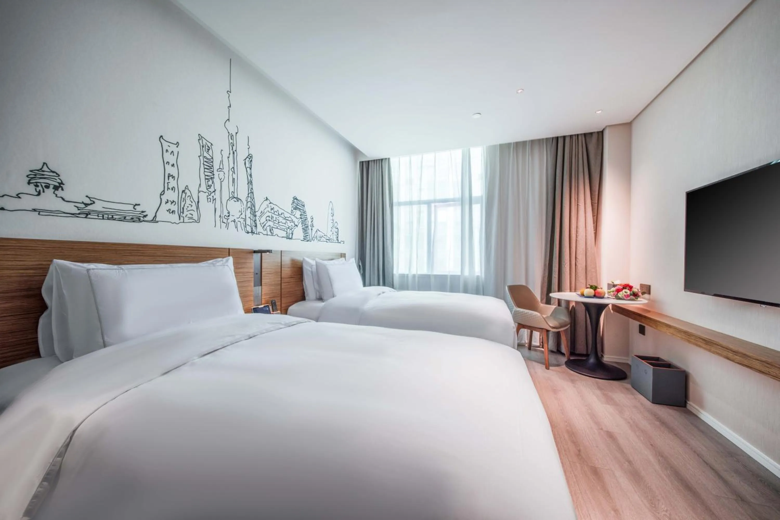 Photo of the whole room, Bed in Urcove by HYATT Shanghai Wujiaochang