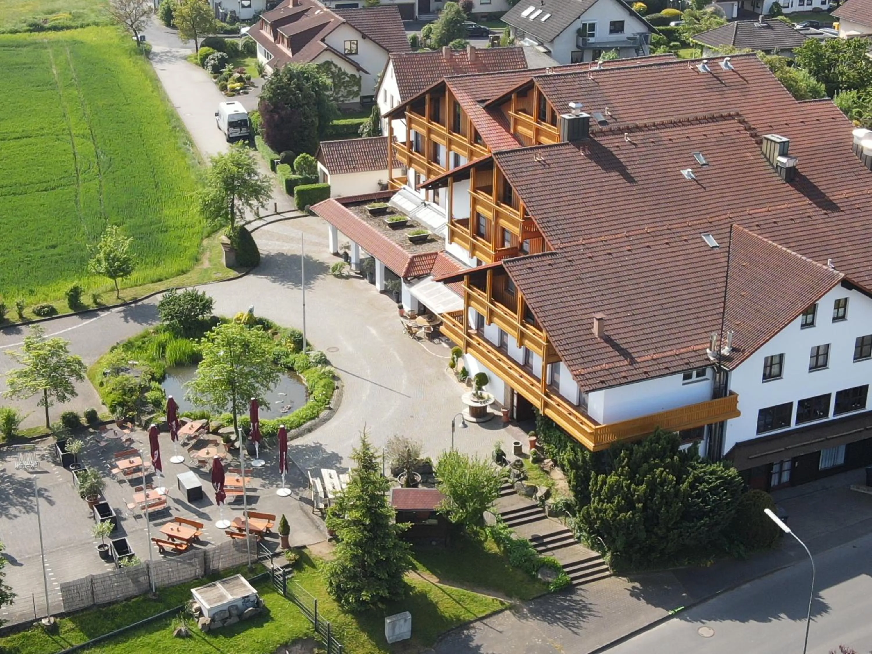 Quiet street view in Hotel Berghof
