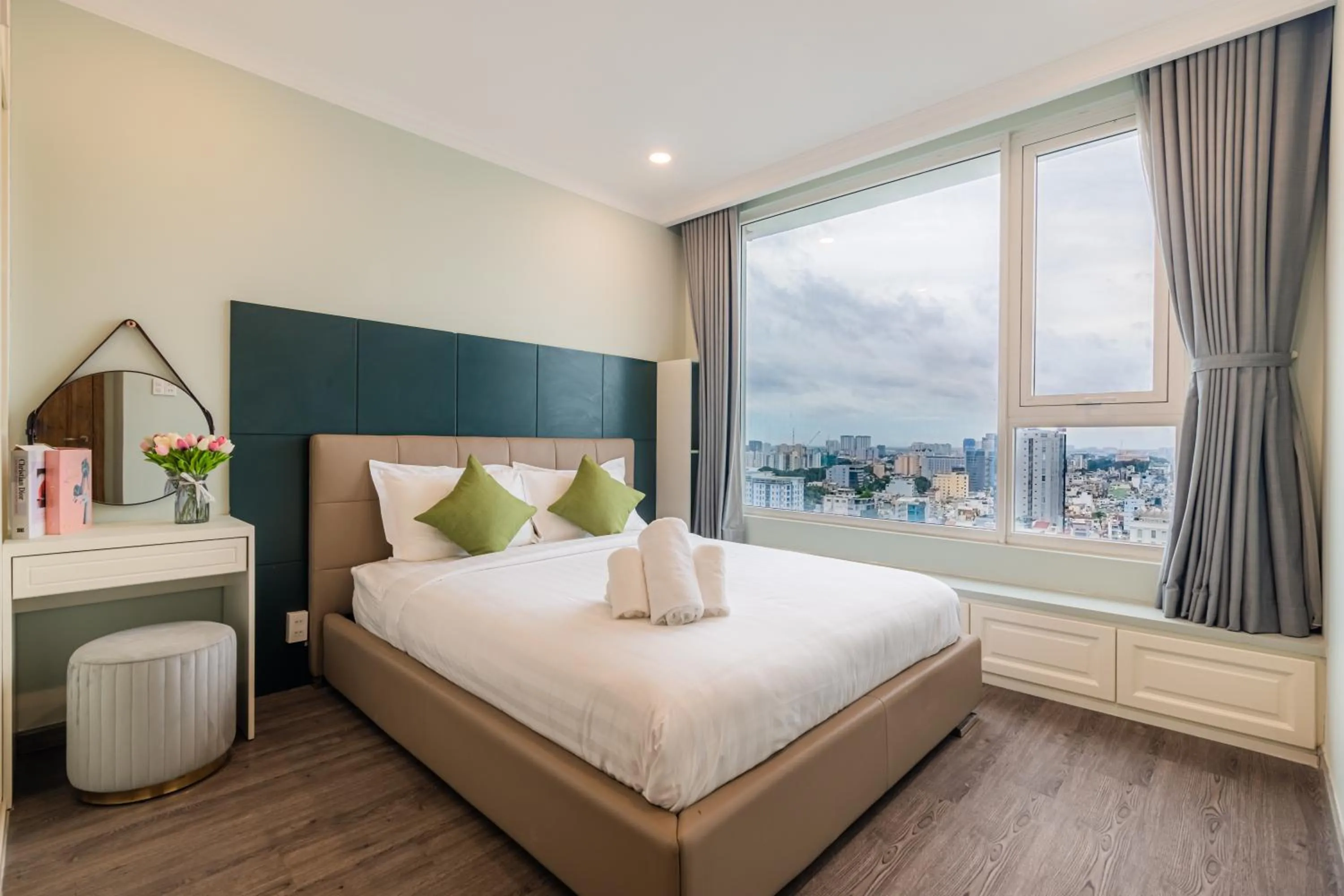 Bed in Léman Luxury Apartment District 3 HCMC