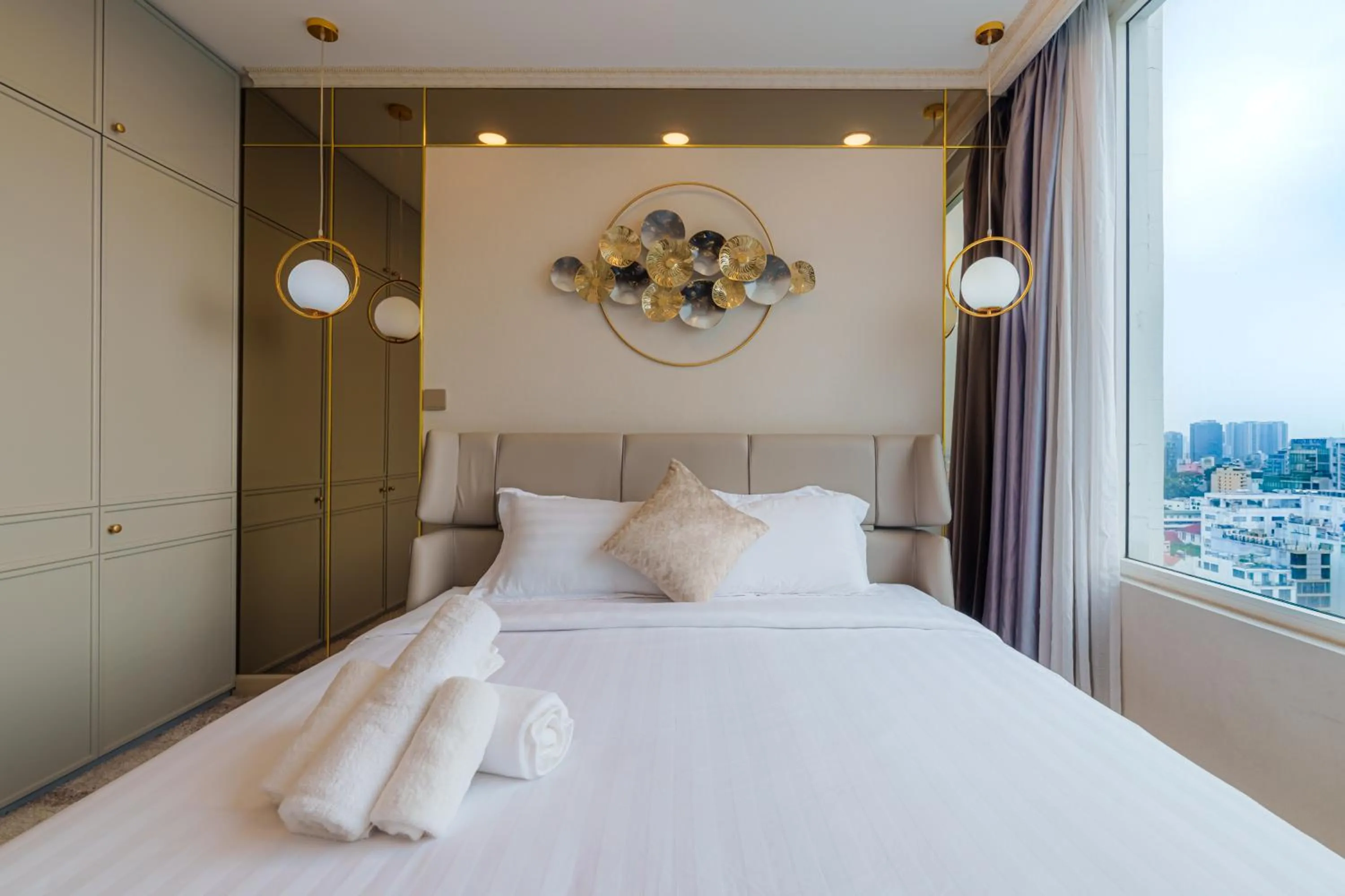 Bed in Léman Luxury Apartment District 3 HCMC