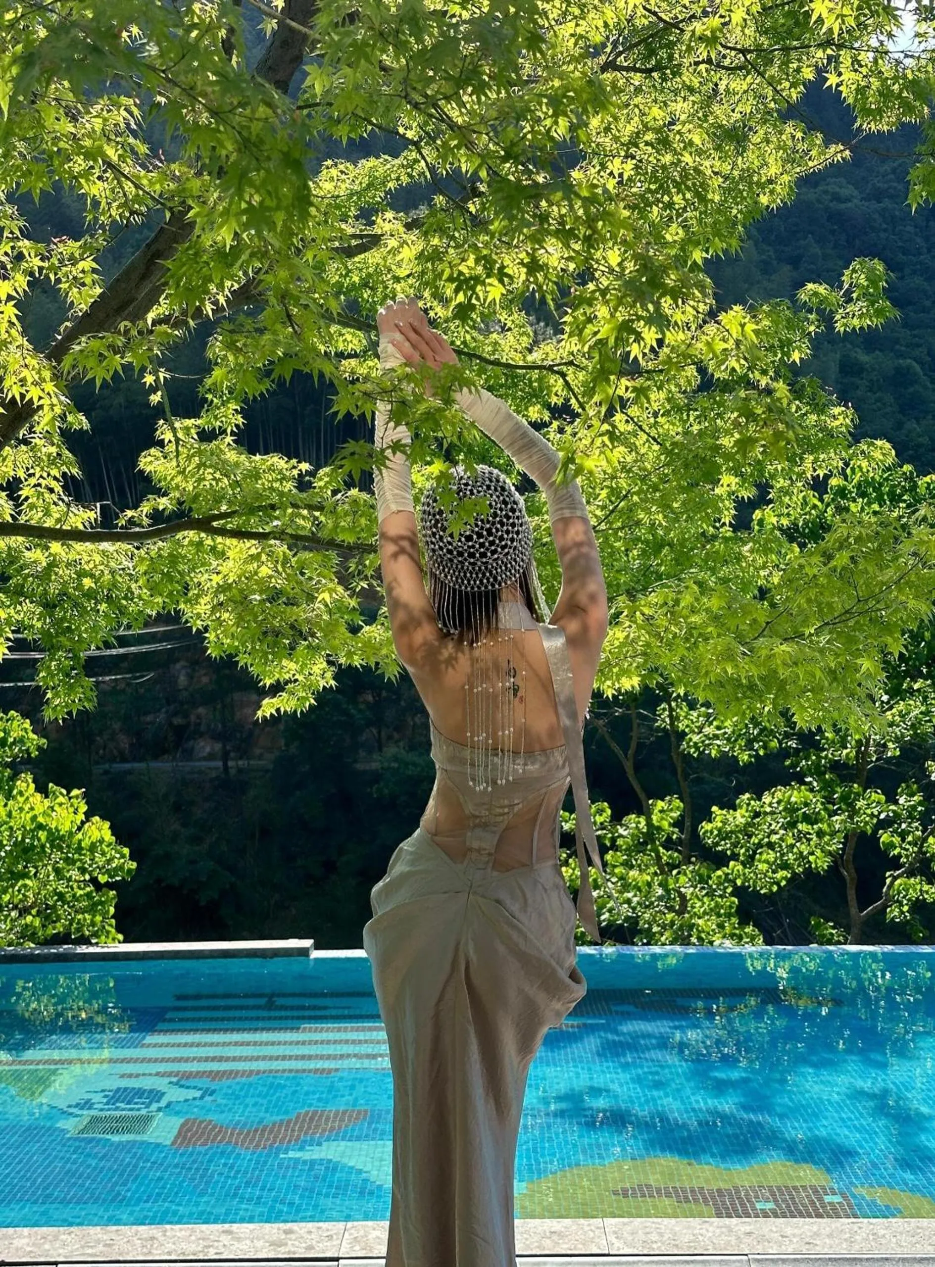 Pool view in Yakamoz Qianchuan Hotel