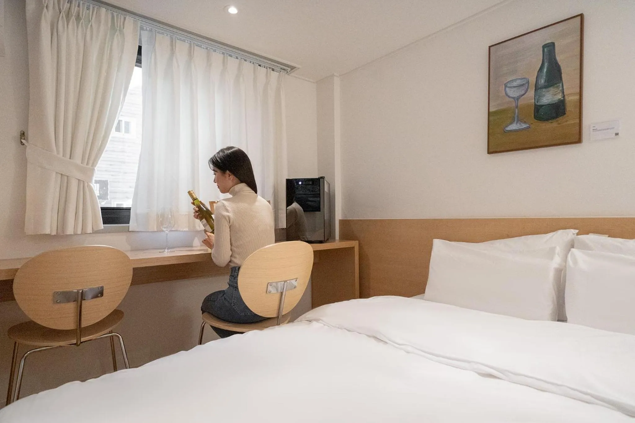 Bed in Anook Hotel Guri