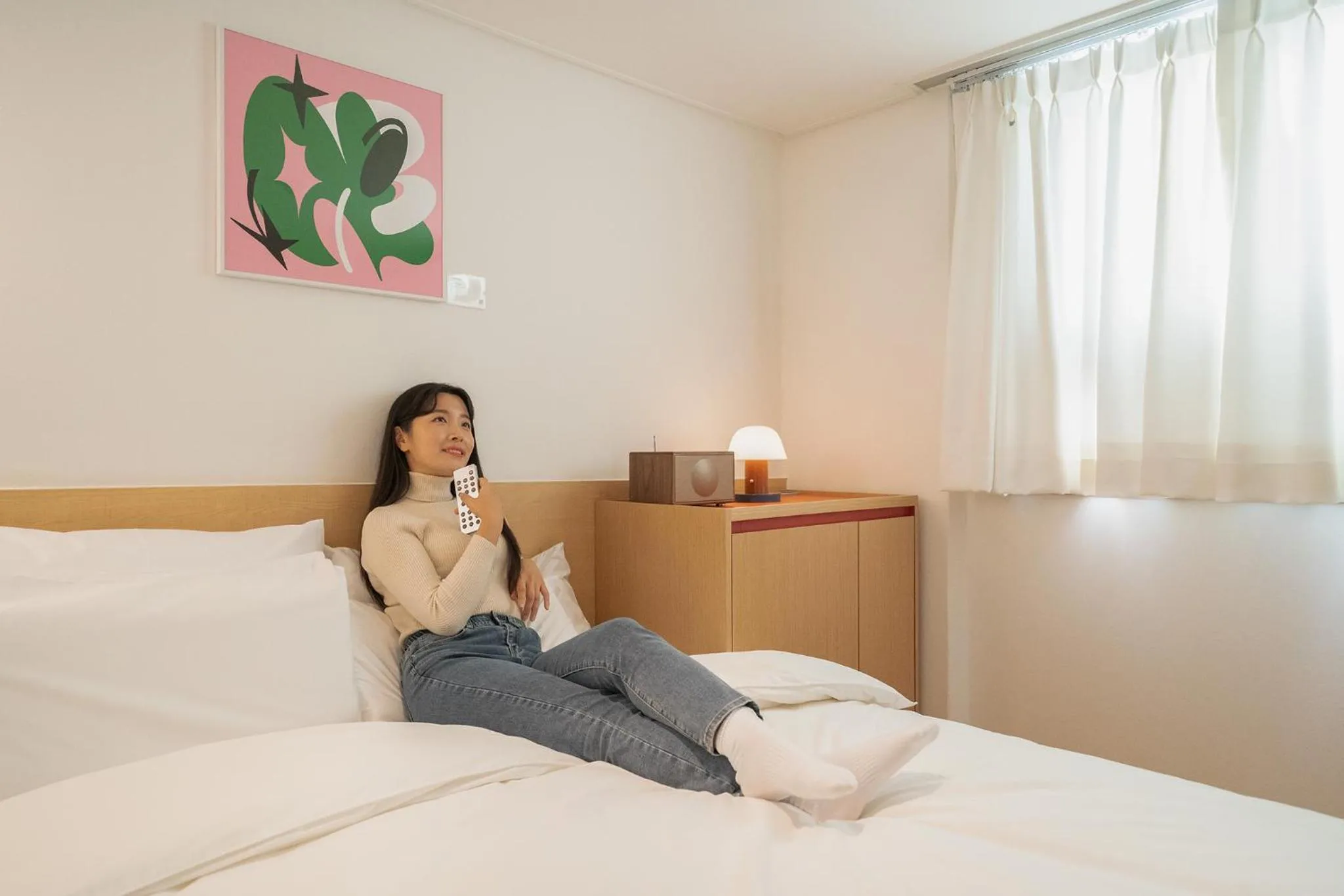 Bed in Anook Hotel Guri