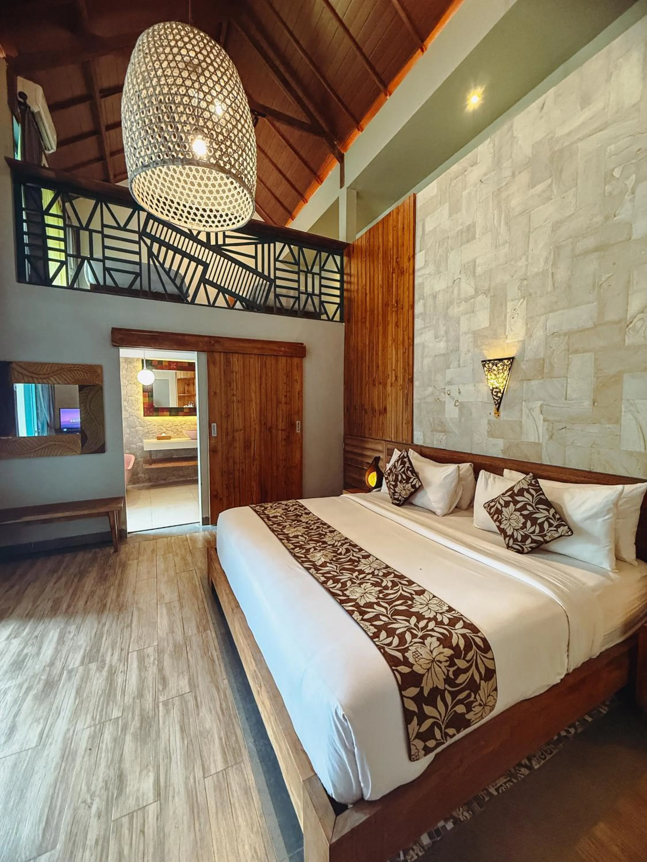 Property building, Bed in The Reward Villas Kerobokan