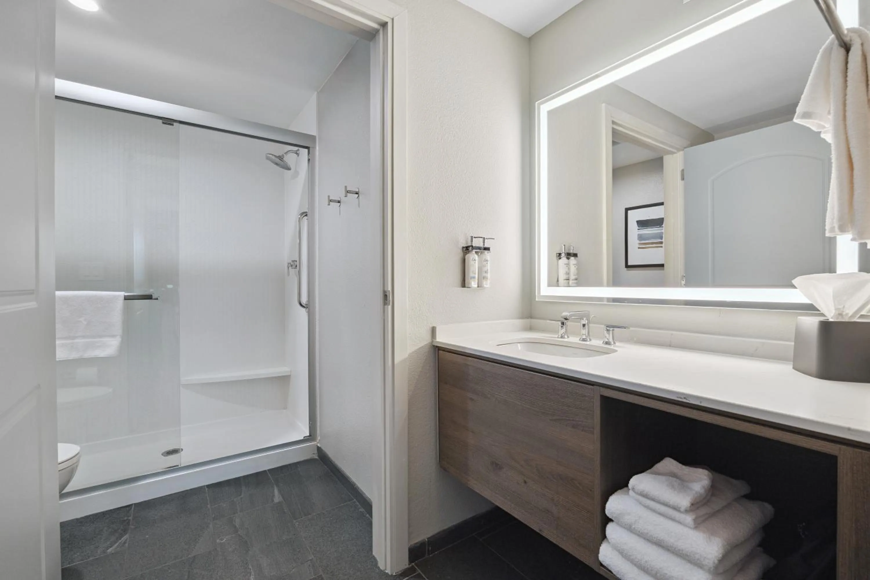 Shower in Staybridge Suites Sacramento Woodland by IHG