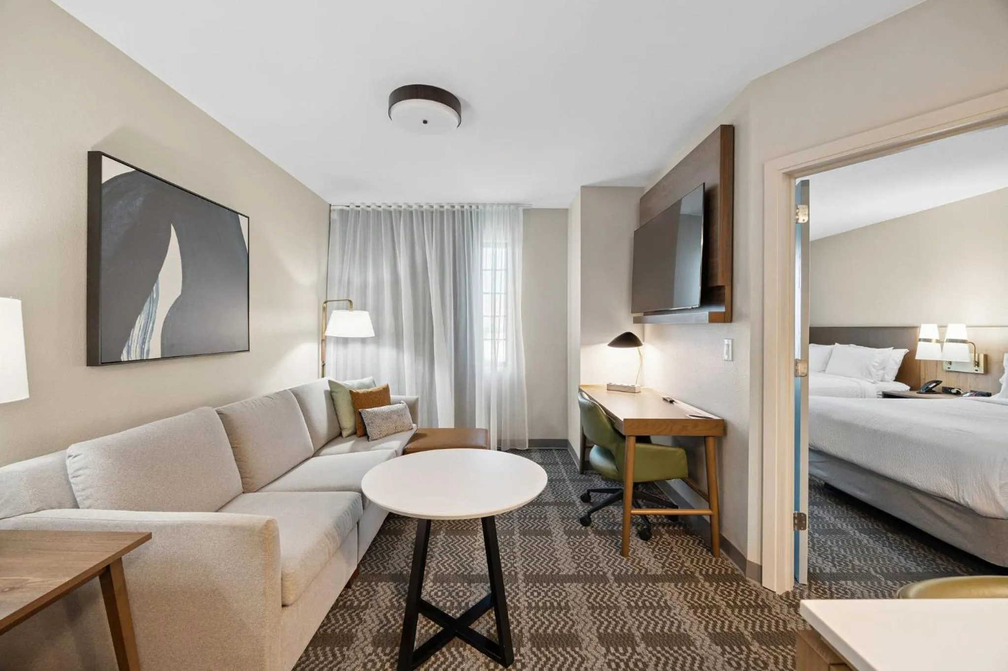 Photo of the whole room, Bed in Staybridge Suites Sacramento Woodland by IHG