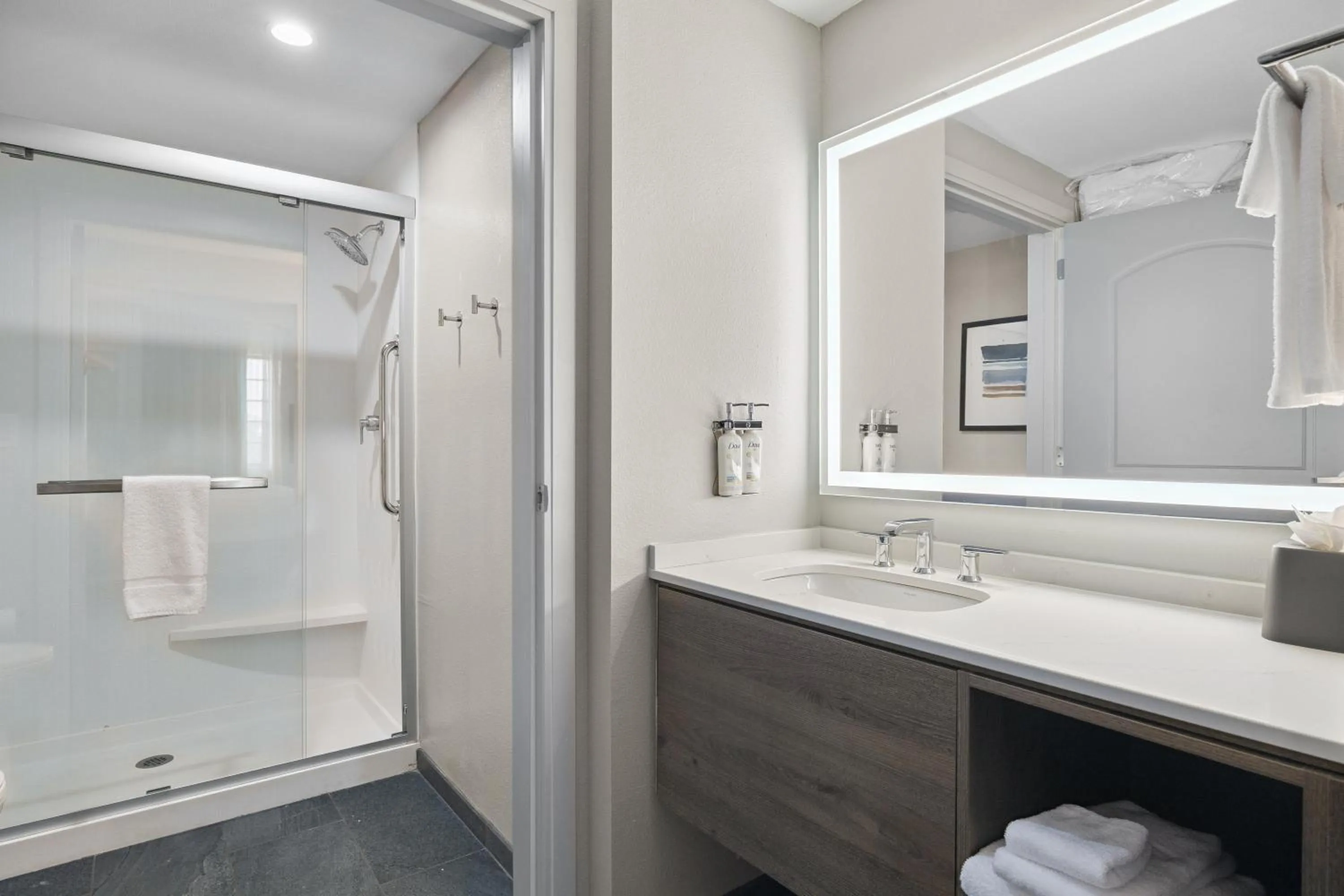 Shower in Staybridge Suites Sacramento Woodland by IHG