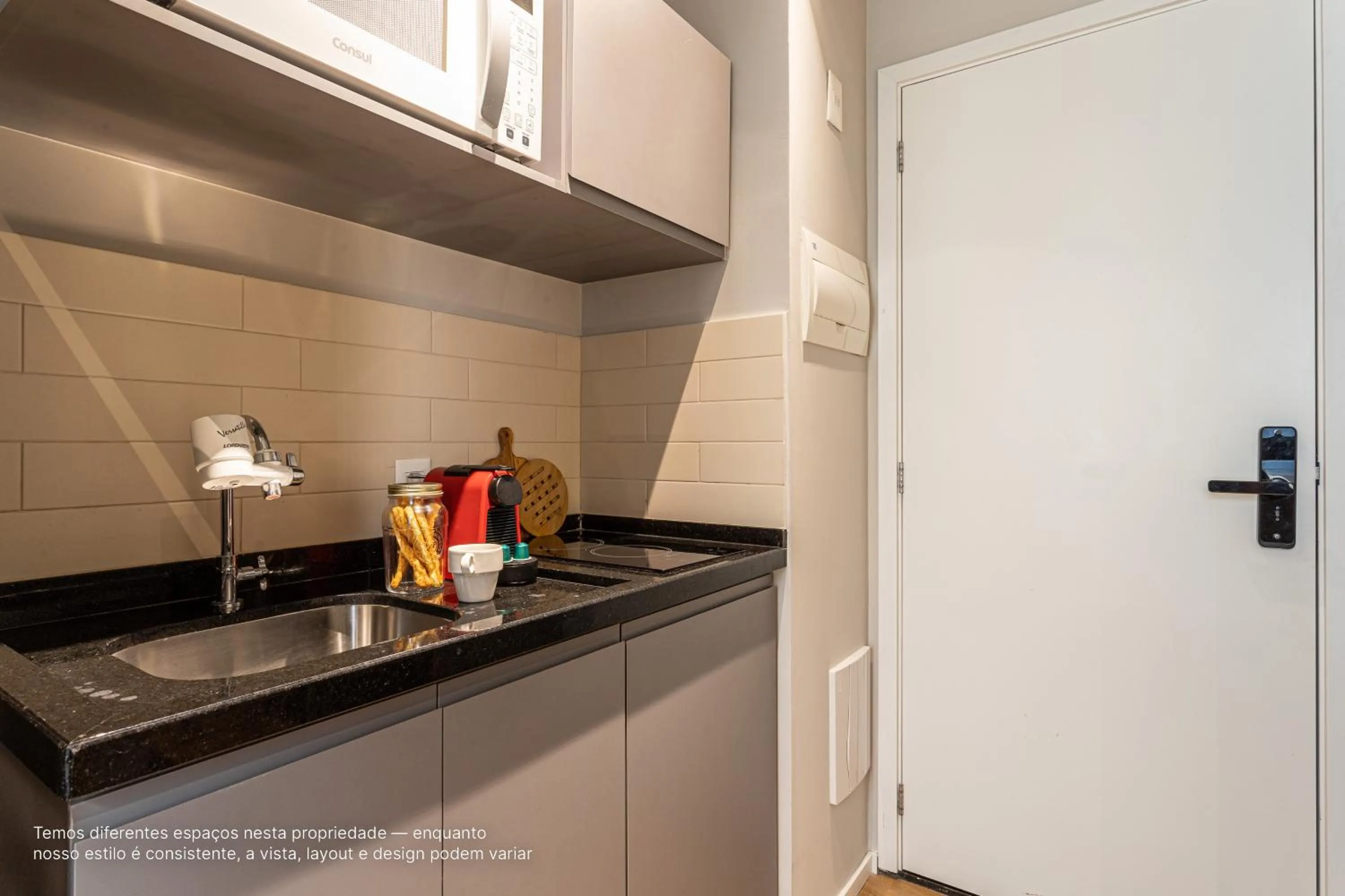 Kitchen or kitchenette in Next Paulista by Viva - Apartamentos completos ao lado da Av Paulista e MASP