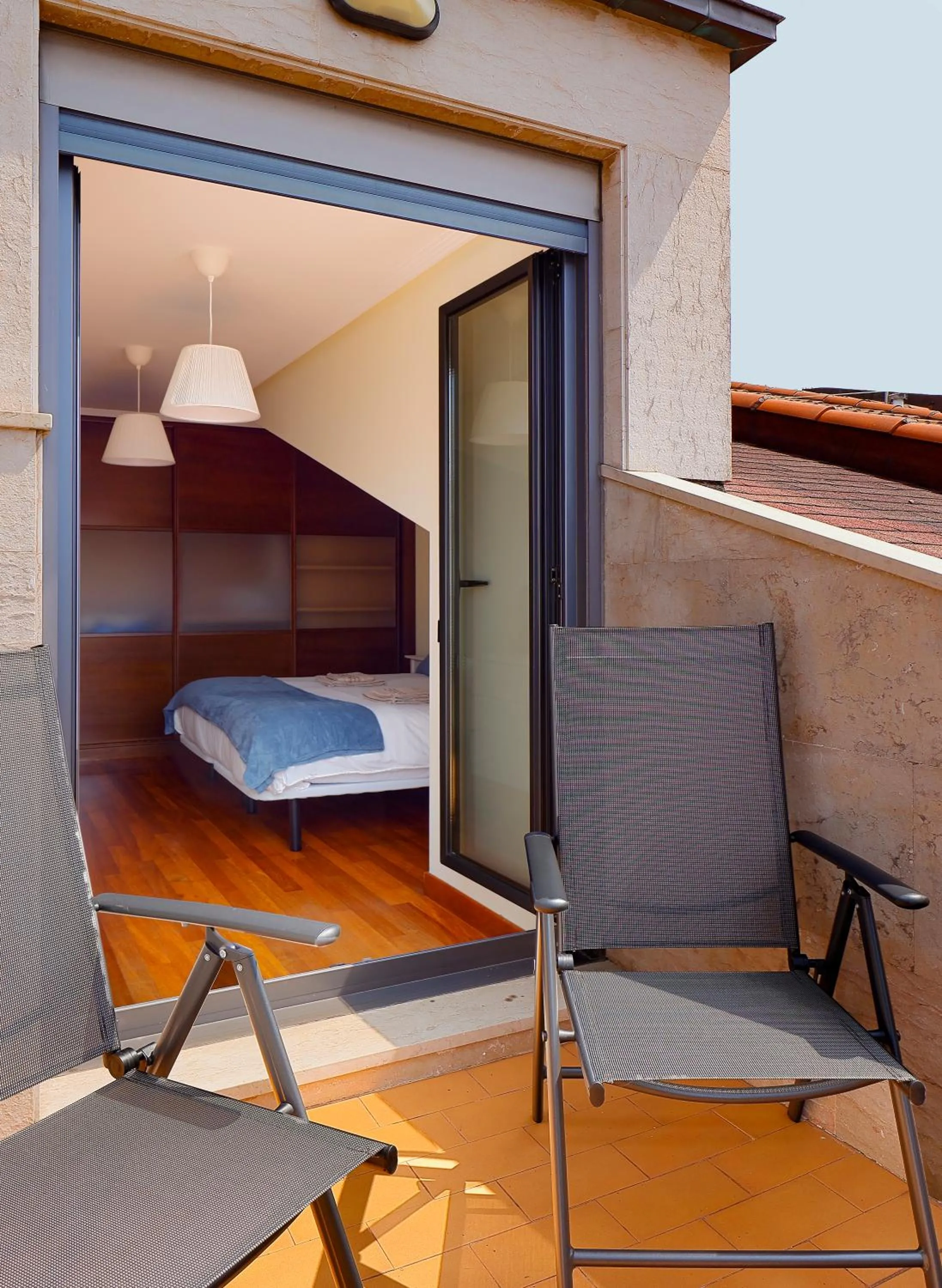 Balcony/Terrace in Ático con terraza, vistas al mar y parking en playa de S Lorenzo