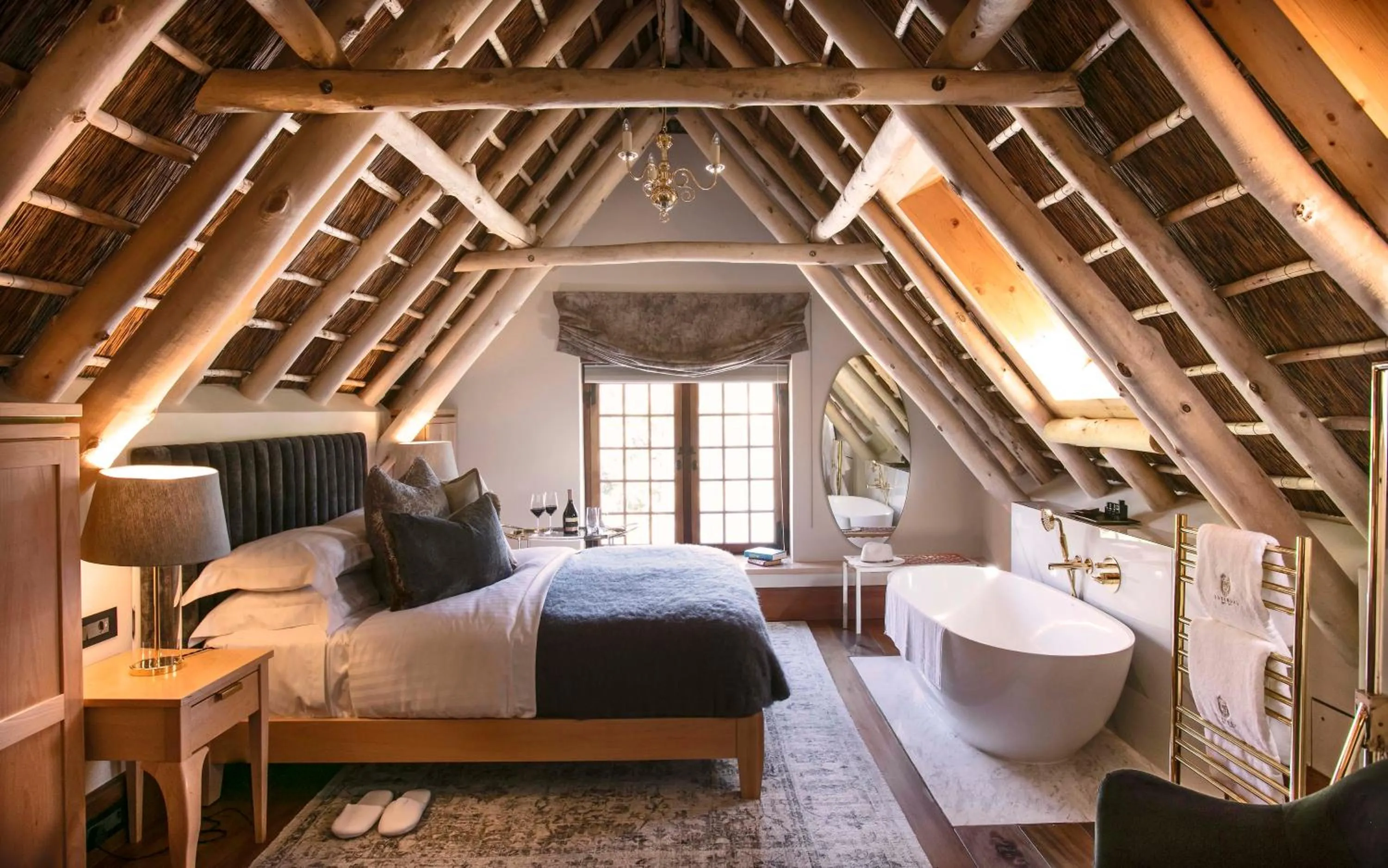 Bed in The Hazendal Hotel and Spa