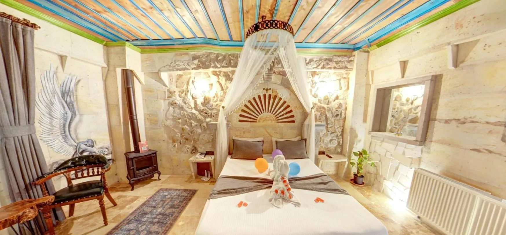 Bedroom in AKRİTİS STONE HOUSE