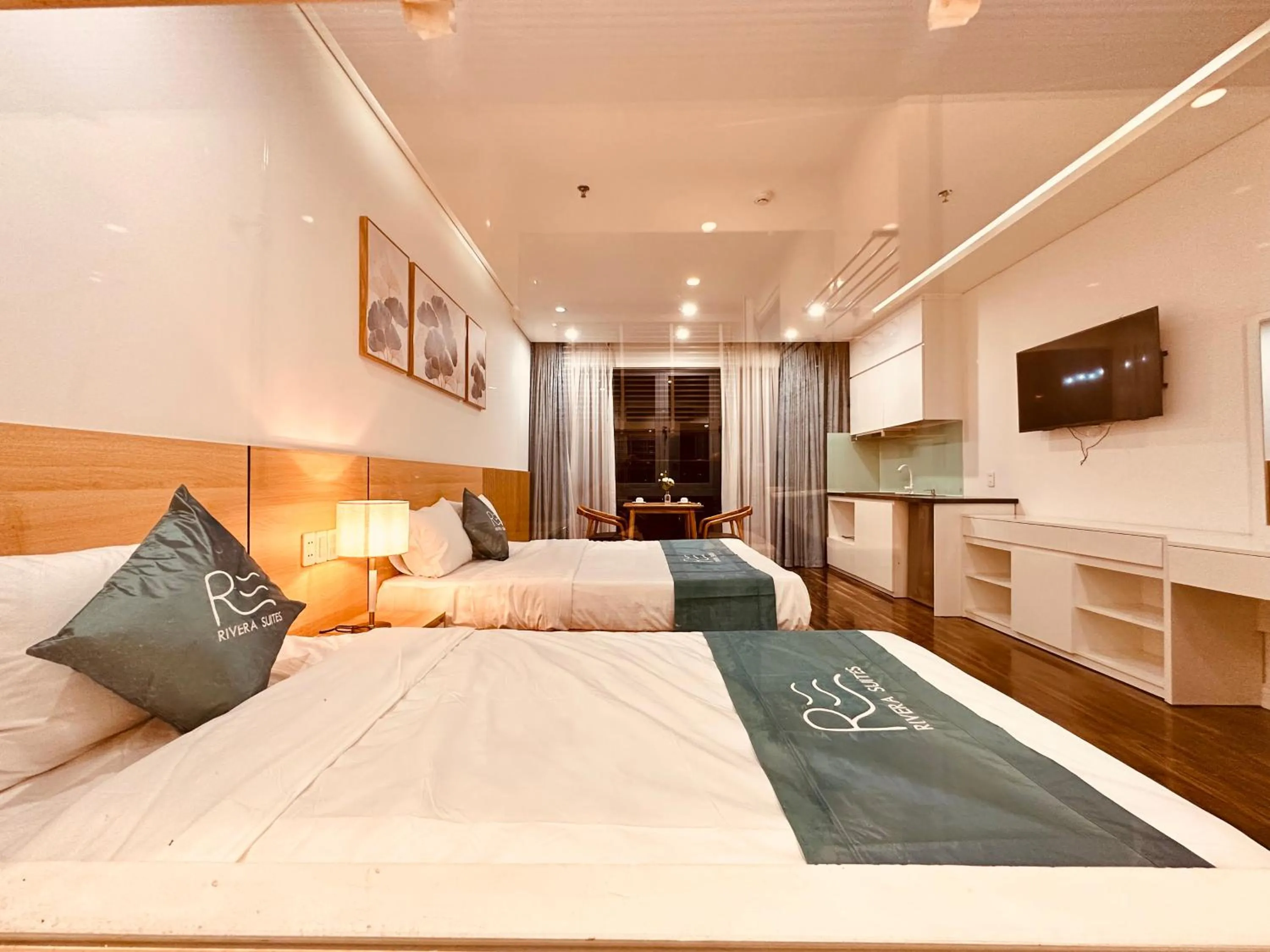 Bed in Rivera Suites