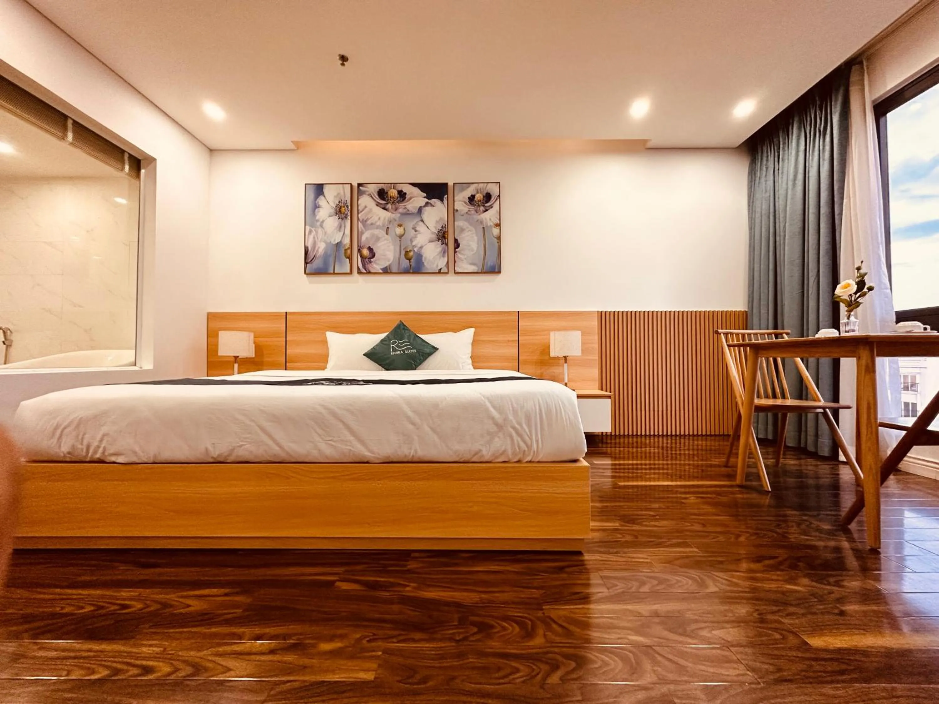 Bed in Rivera Suites