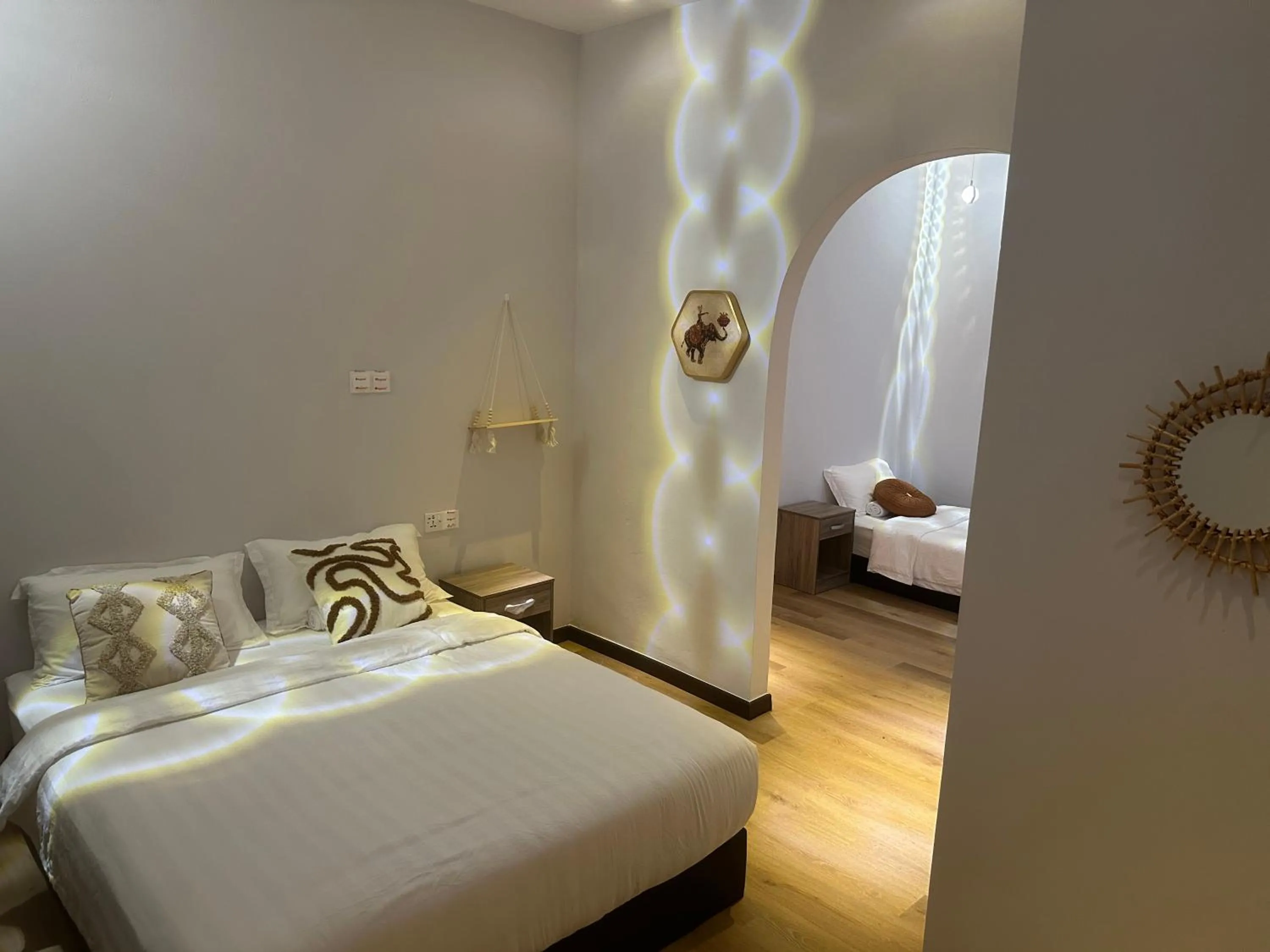 Bed in ocean village